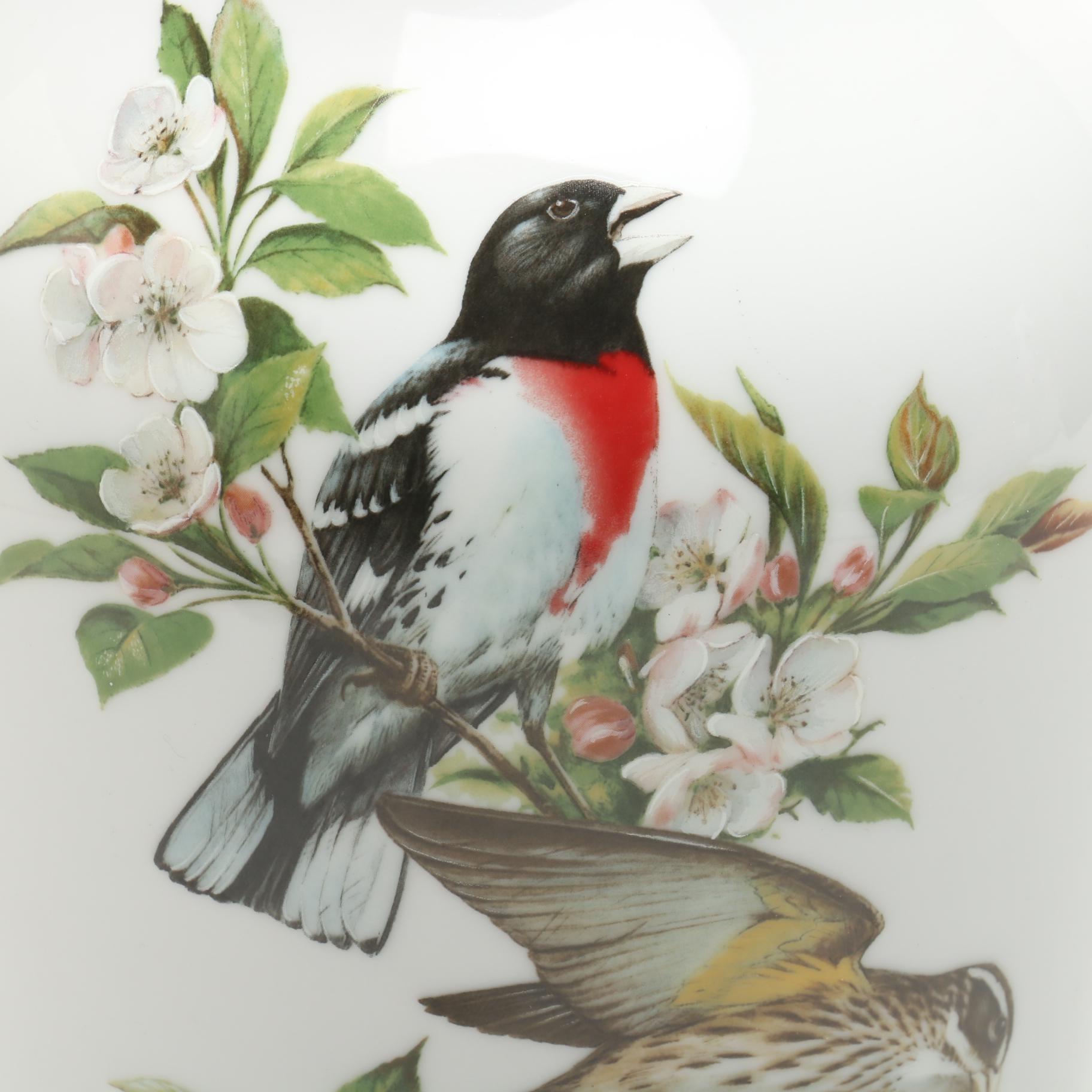 Roger Tory Perterson Hand Painted Porcelain Vases for The Danbury Mint