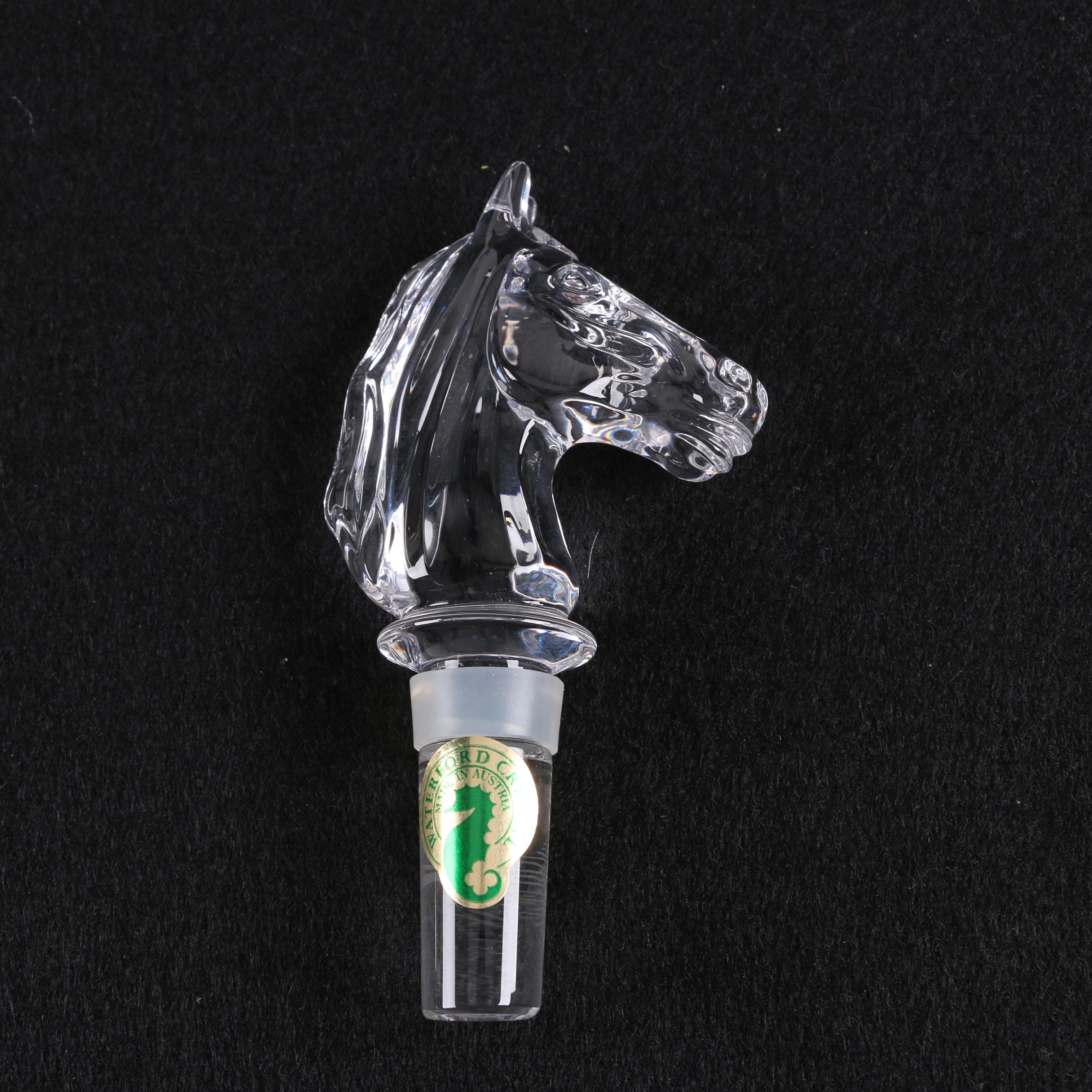 Waterford Crystal Seahorse and Horse Decanter Stoppers