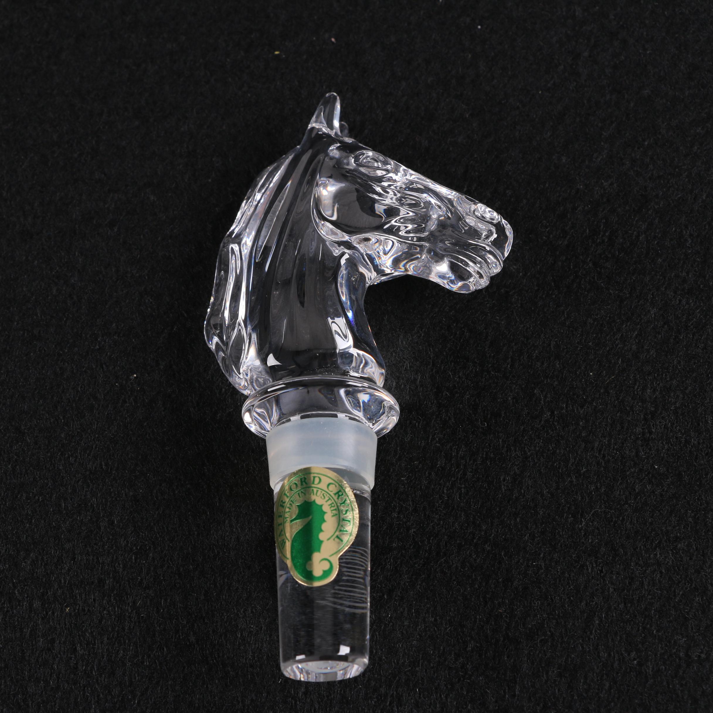 Waterford Crystal Seahorse and Horse Decanter Stoppers