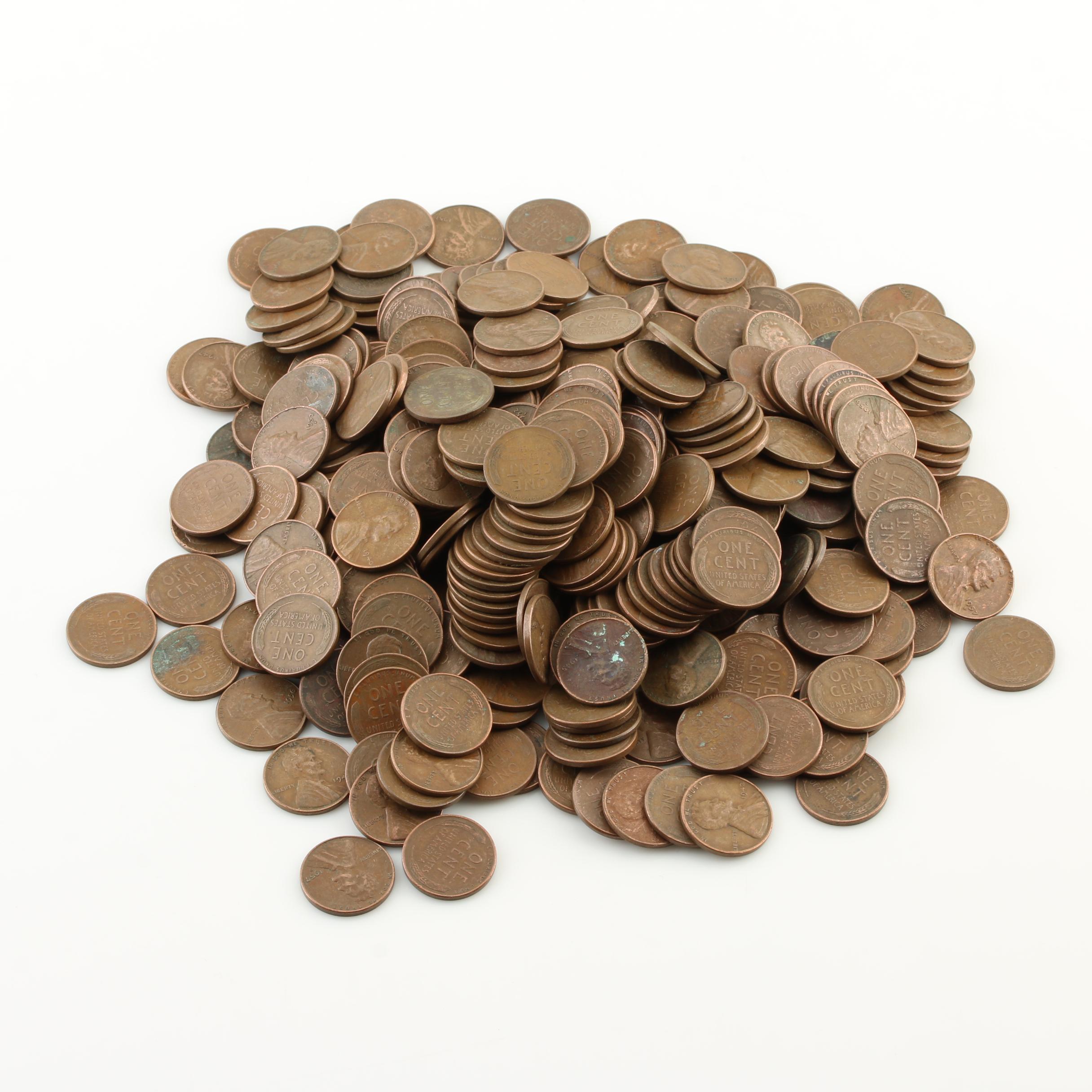 Approximately 360 Lincoln Wheat Cents