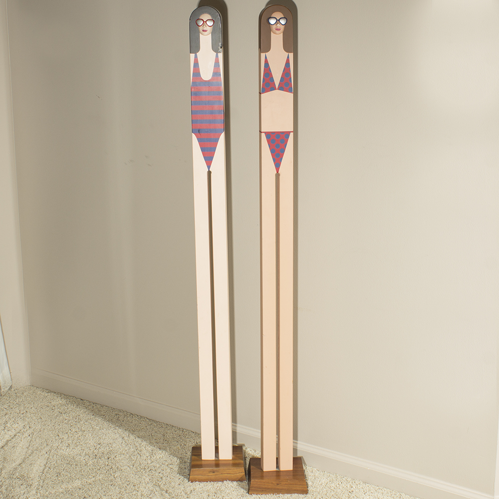 J. W. Eaton 1988 Folk Style Bather Sculptures