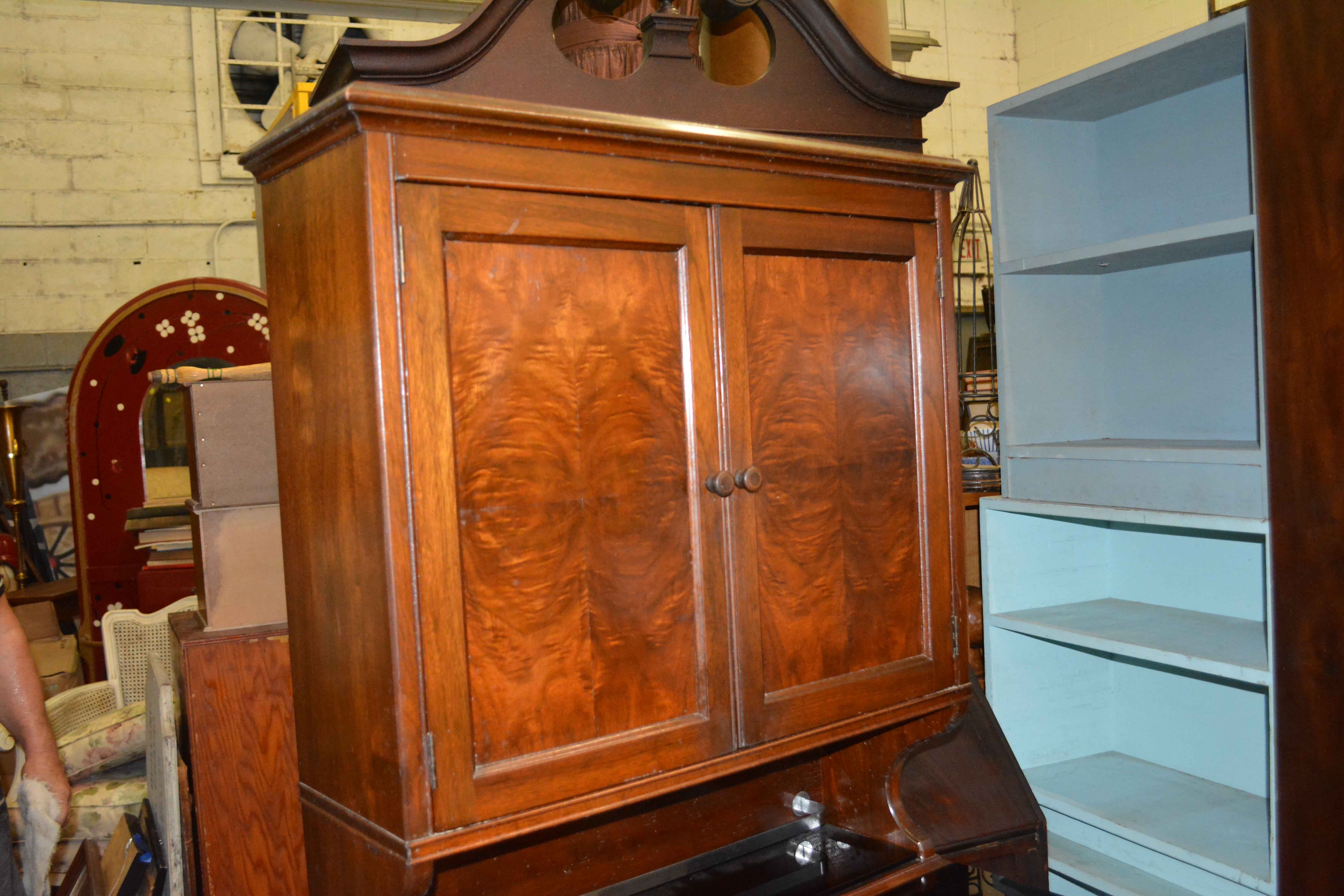 Vintage Walnut Dentist Cabinet by Hamilton Manufacturing Company
