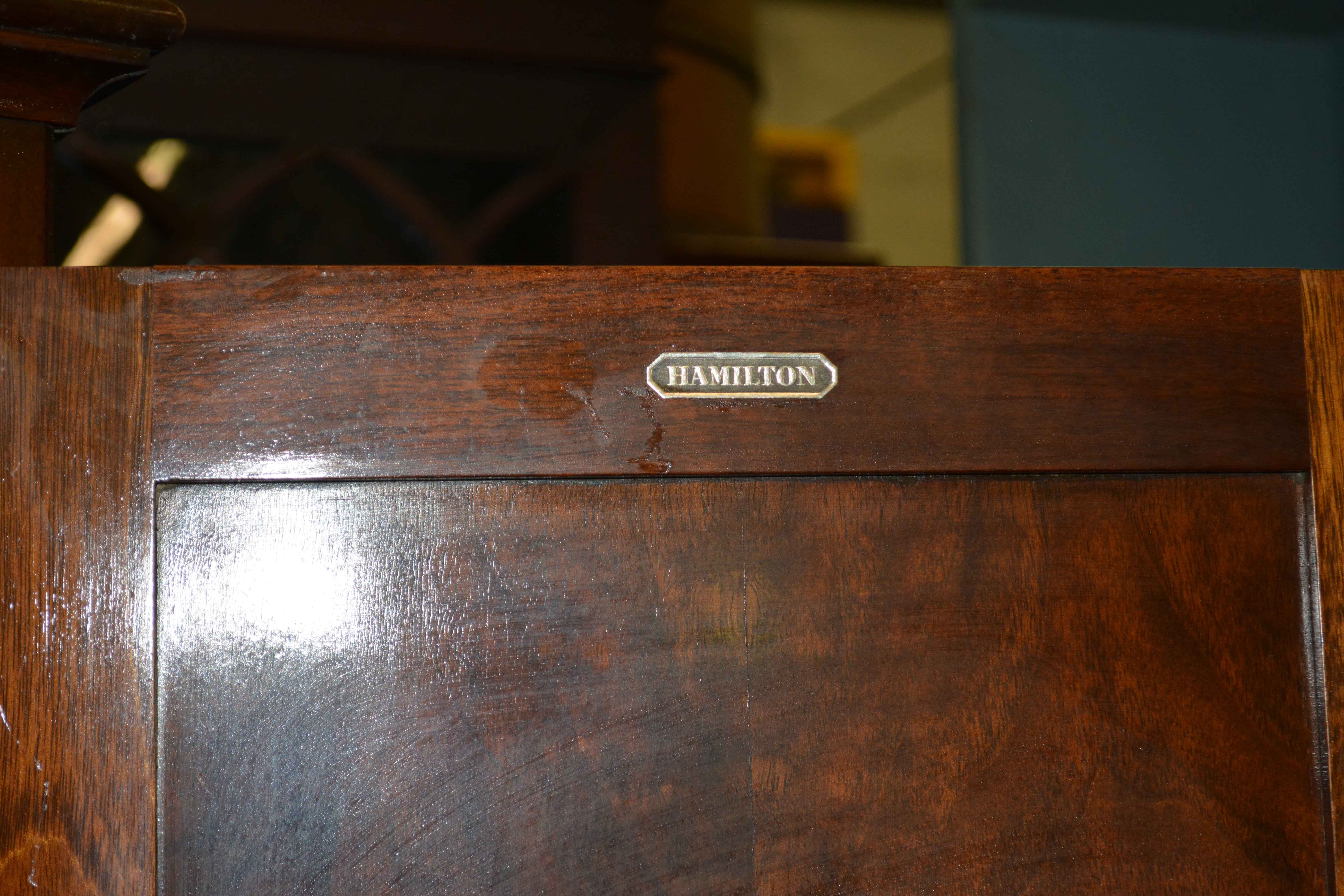 Vintage Walnut Dentist Cabinet by Hamilton Manufacturing Company