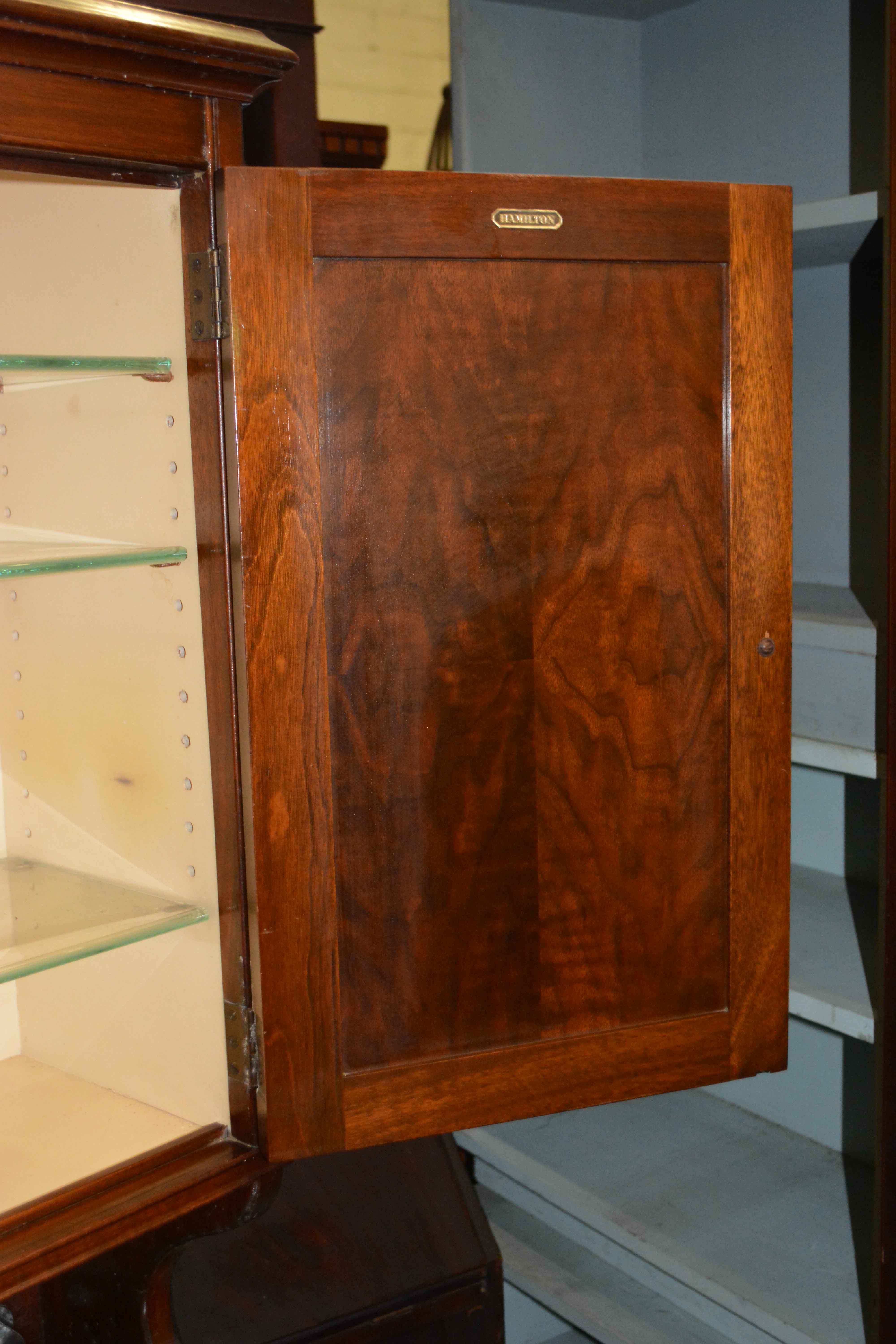 Vintage Walnut Dentist Cabinet by Hamilton Manufacturing Company