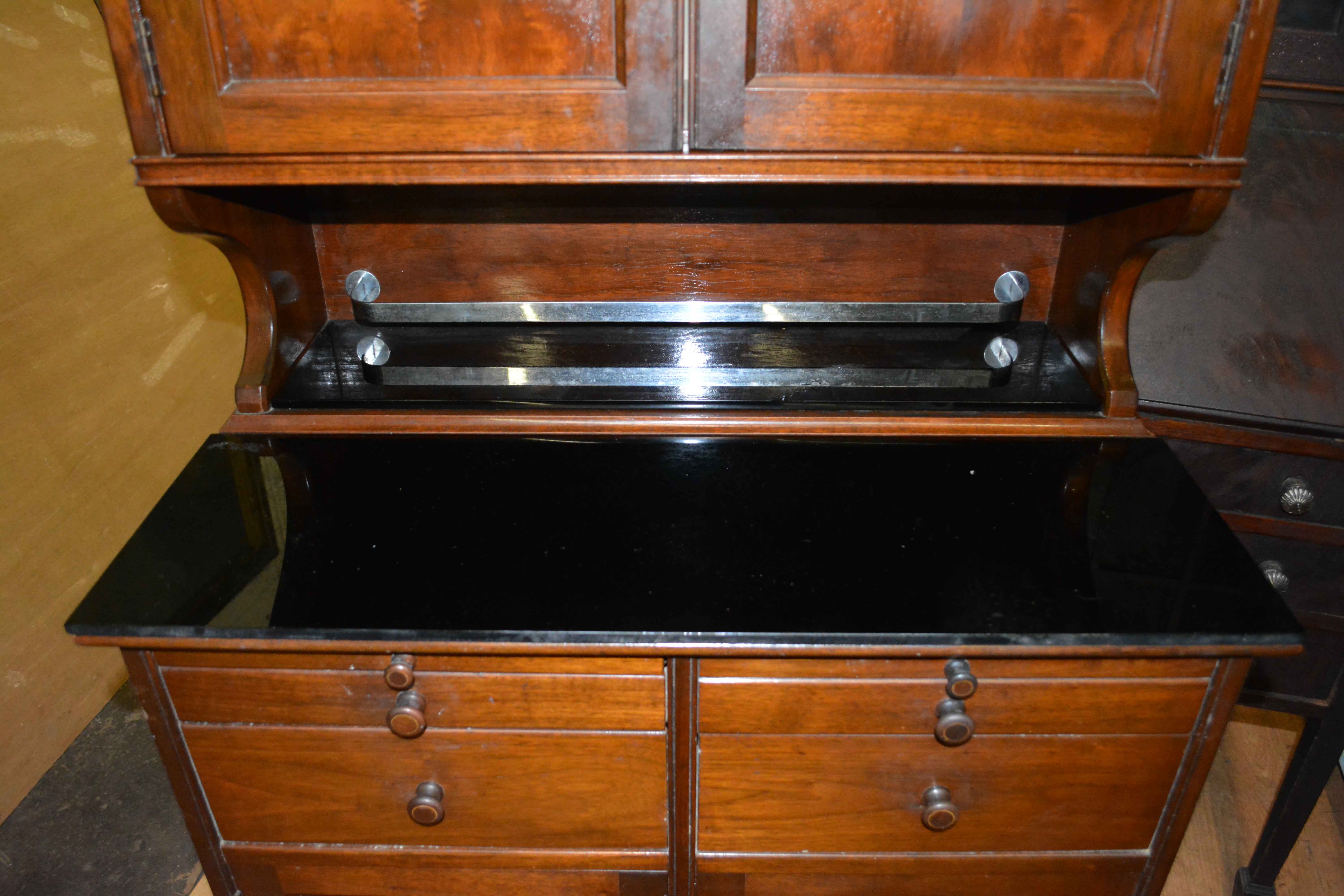 Vintage Walnut Dentist Cabinet by Hamilton Manufacturing Company