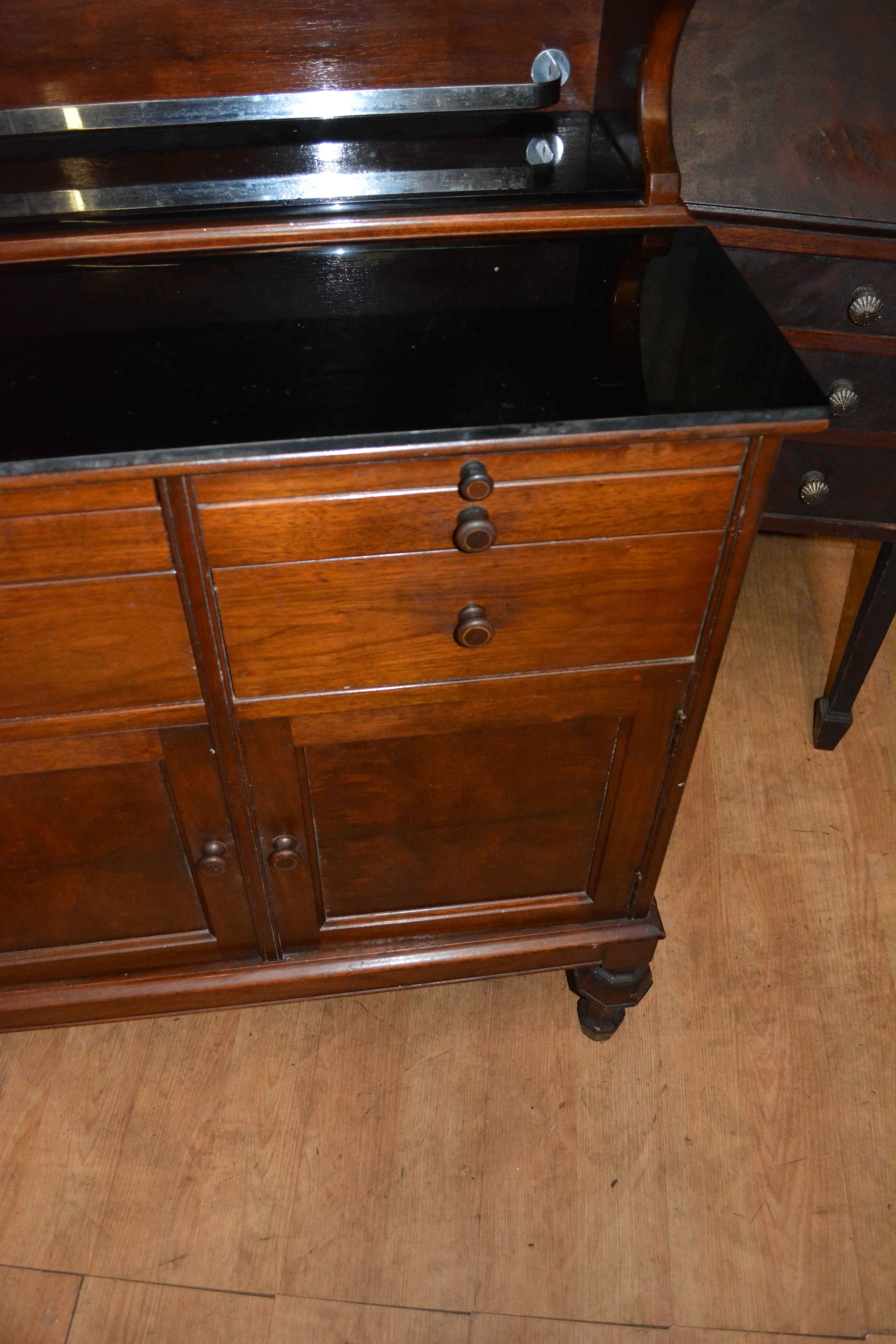 Vintage Walnut Dentist Cabinet by Hamilton Manufacturing Company