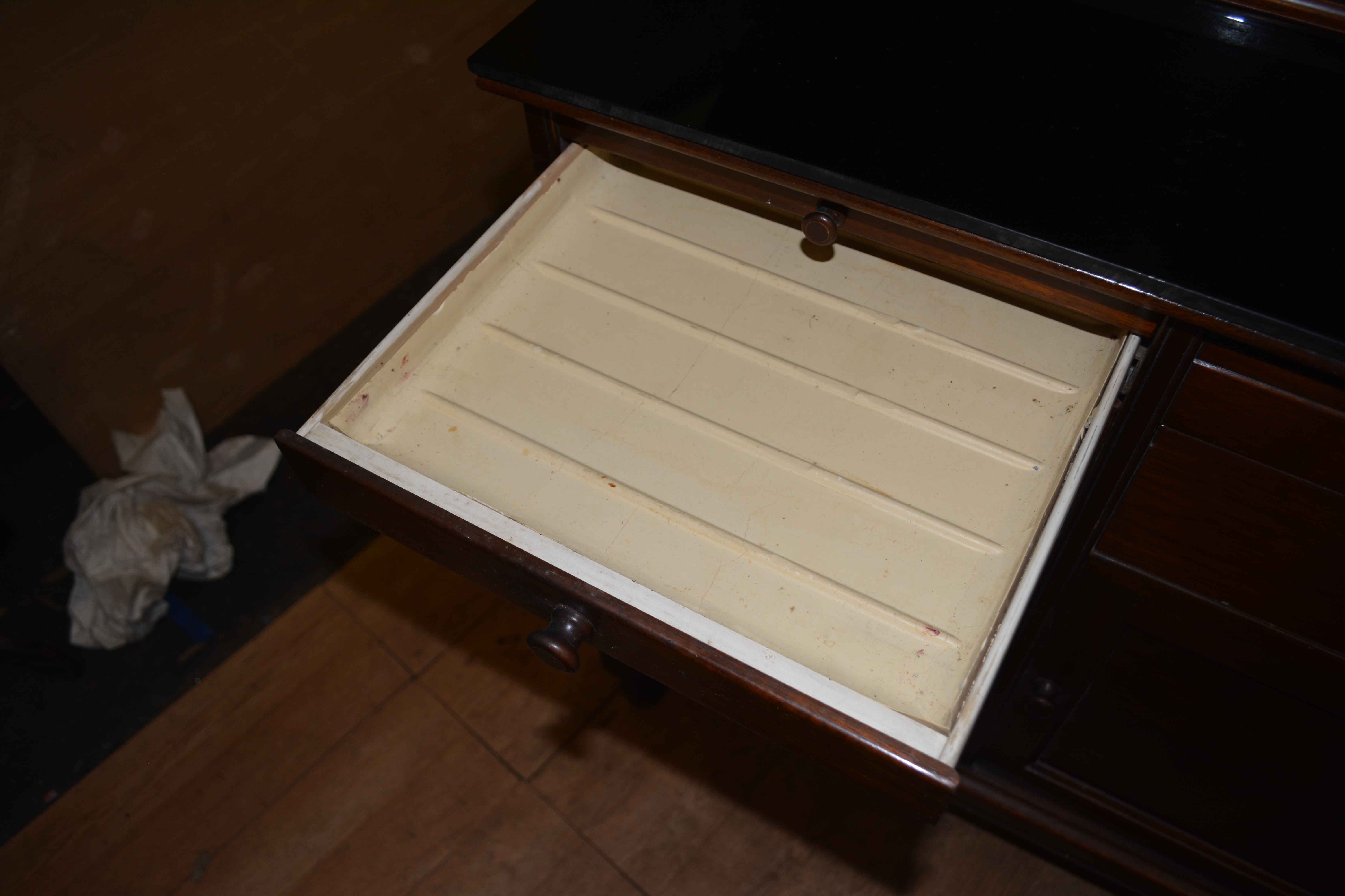 Vintage Walnut Dentist Cabinet by Hamilton Manufacturing Company