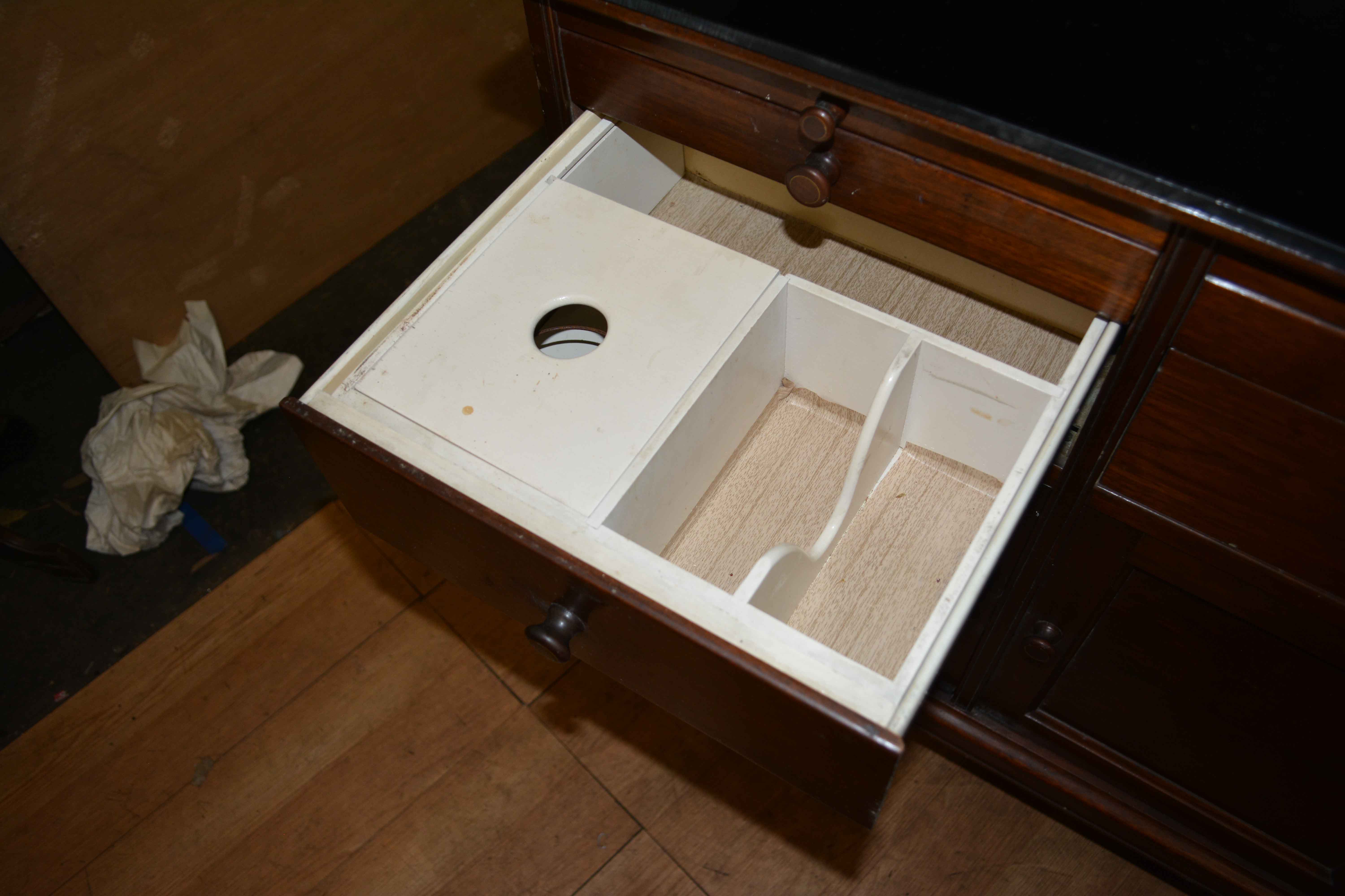 Vintage Walnut Dentist Cabinet by Hamilton Manufacturing Company