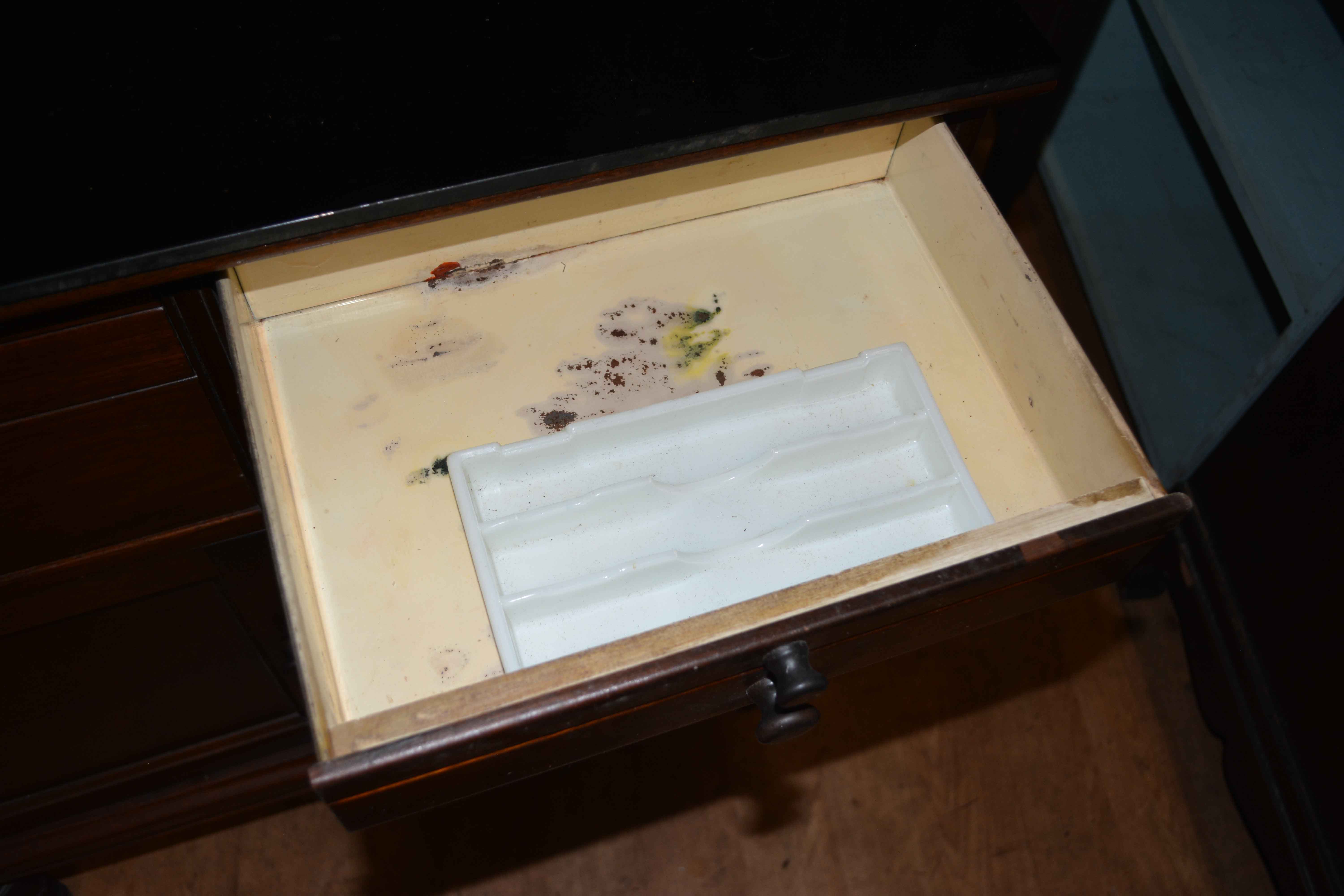 Vintage Walnut Dentist Cabinet by Hamilton Manufacturing Company