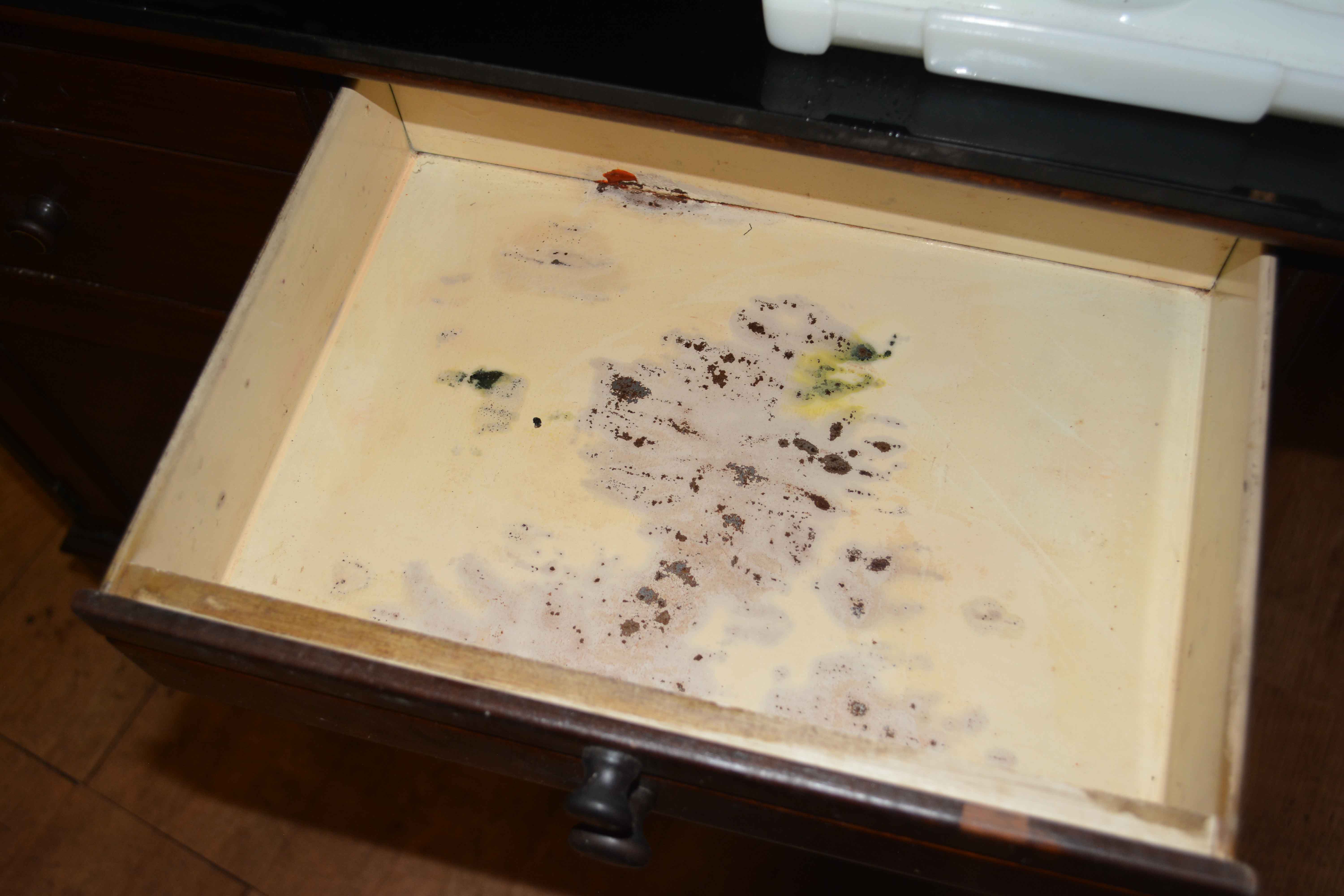 Vintage Walnut Dentist Cabinet by Hamilton Manufacturing Company