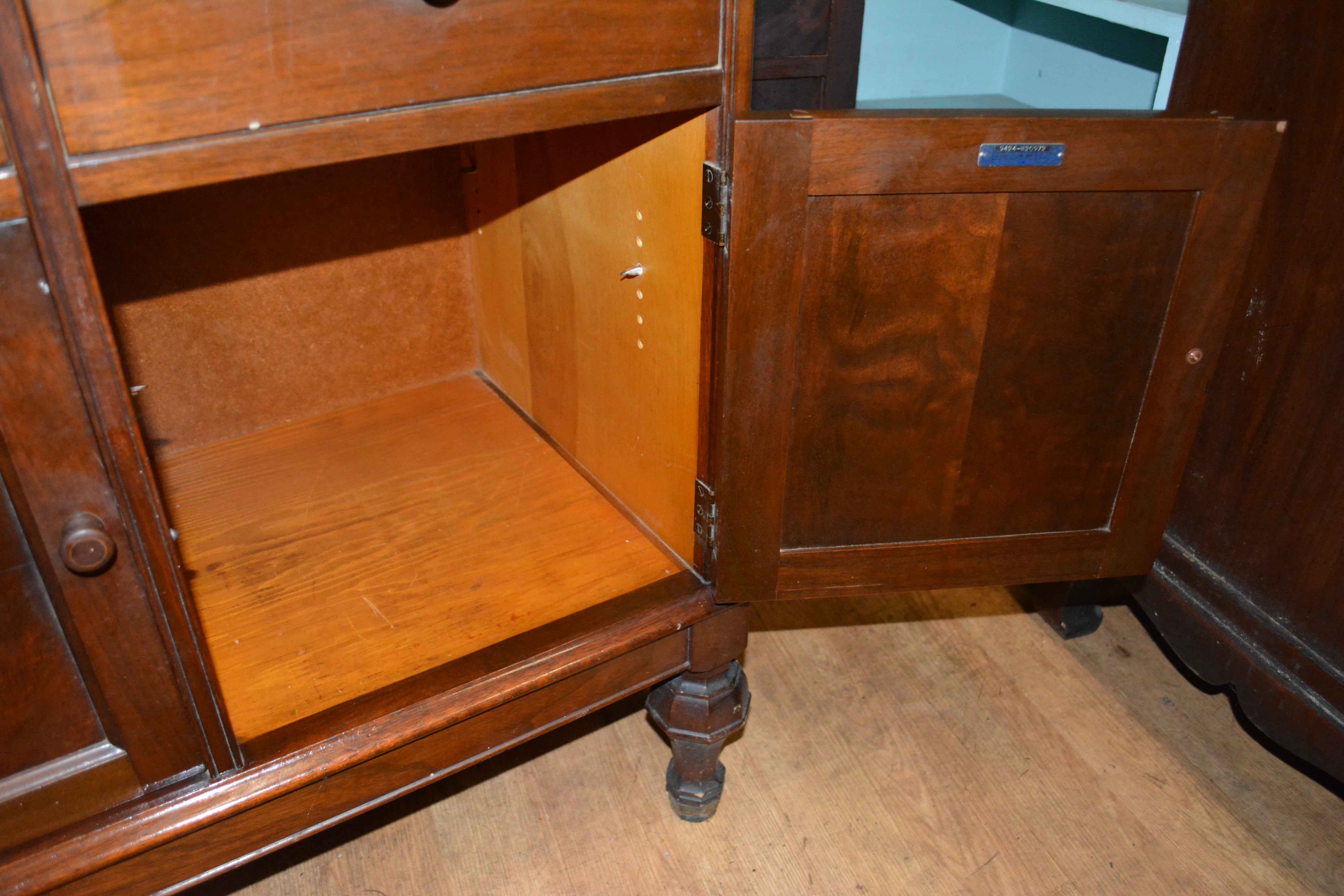 Vintage Walnut Dentist Cabinet by Hamilton Manufacturing Company