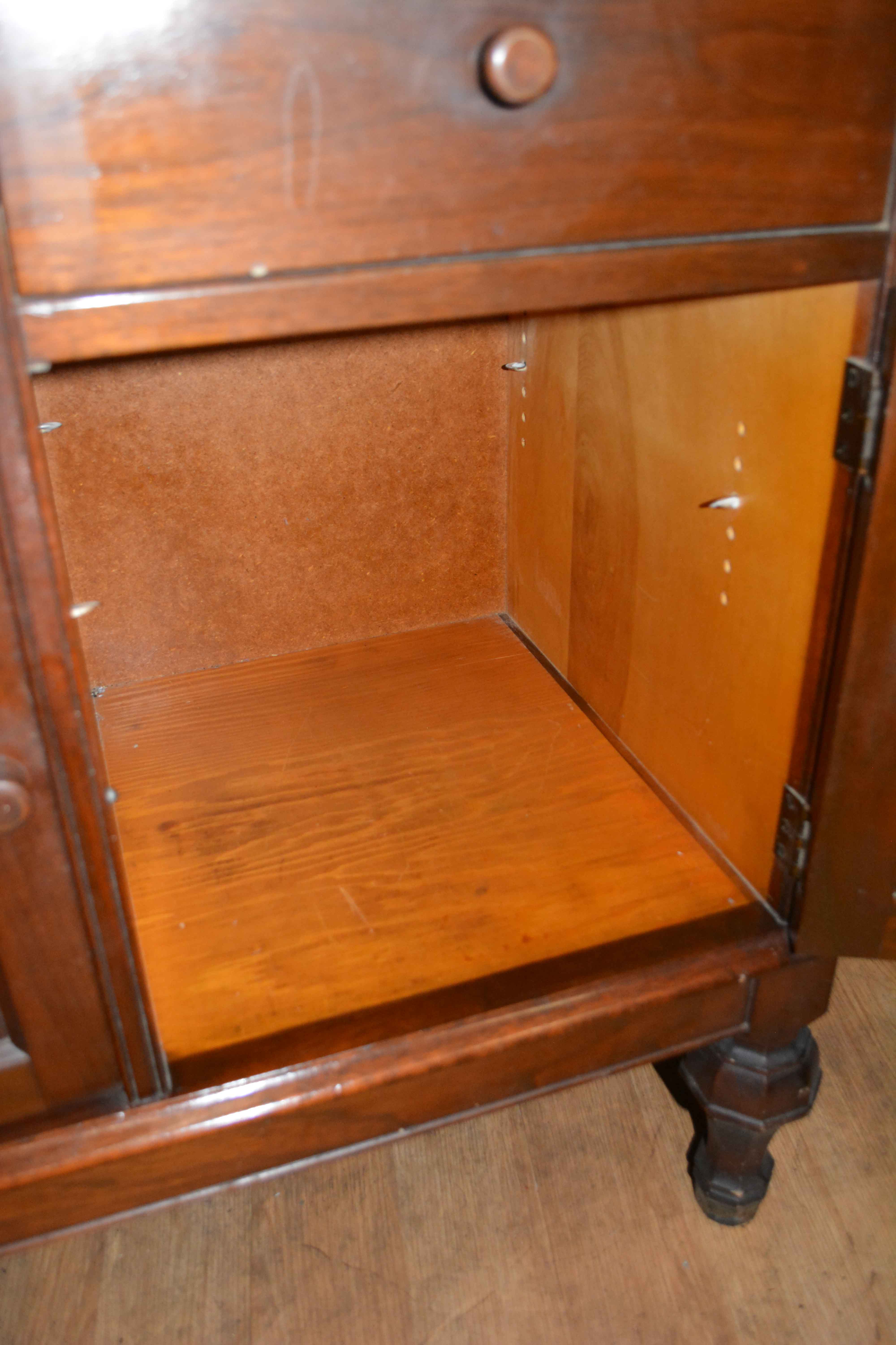 Vintage Walnut Dentist Cabinet by Hamilton Manufacturing Company