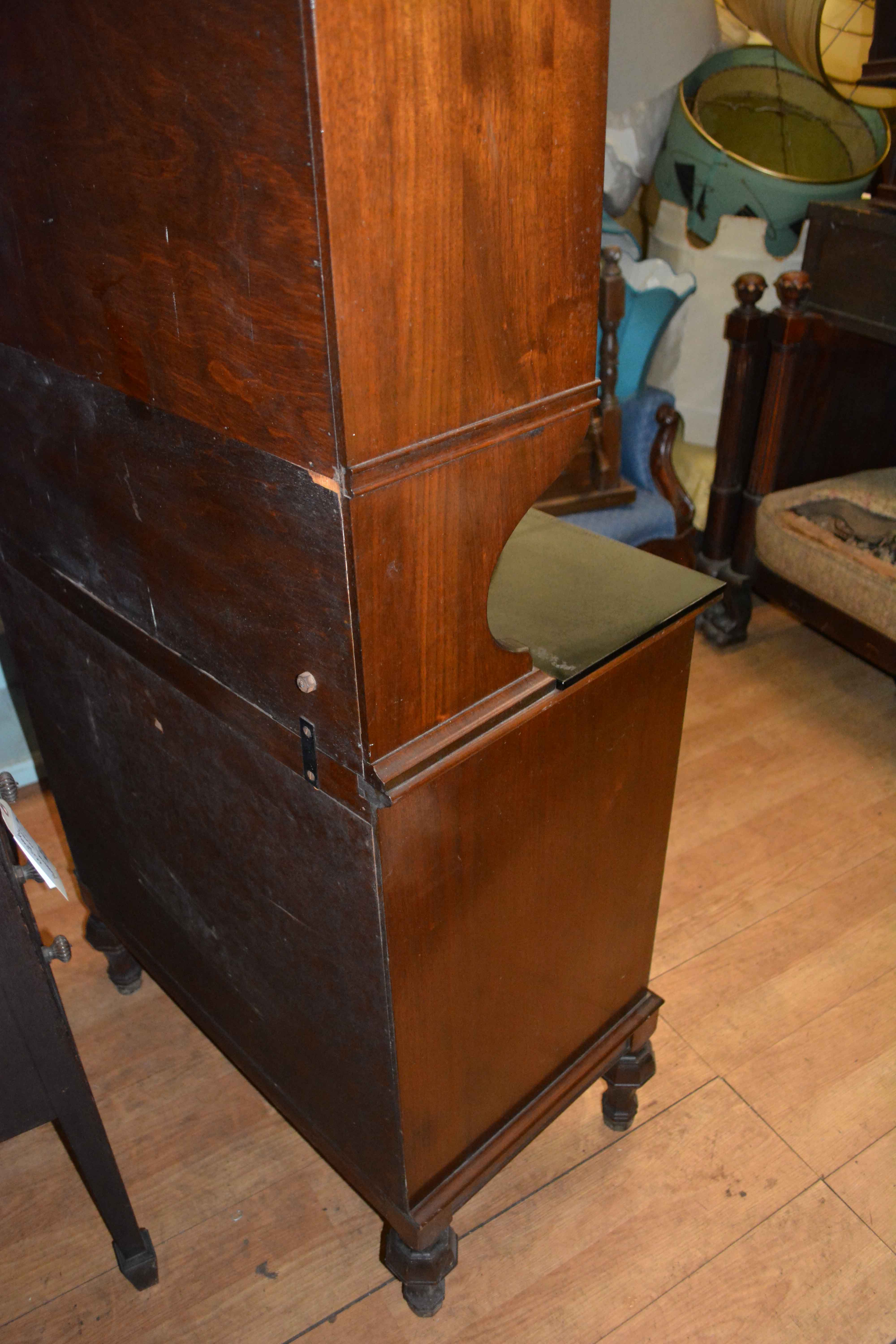 Vintage Walnut Dentist Cabinet by Hamilton Manufacturing Company