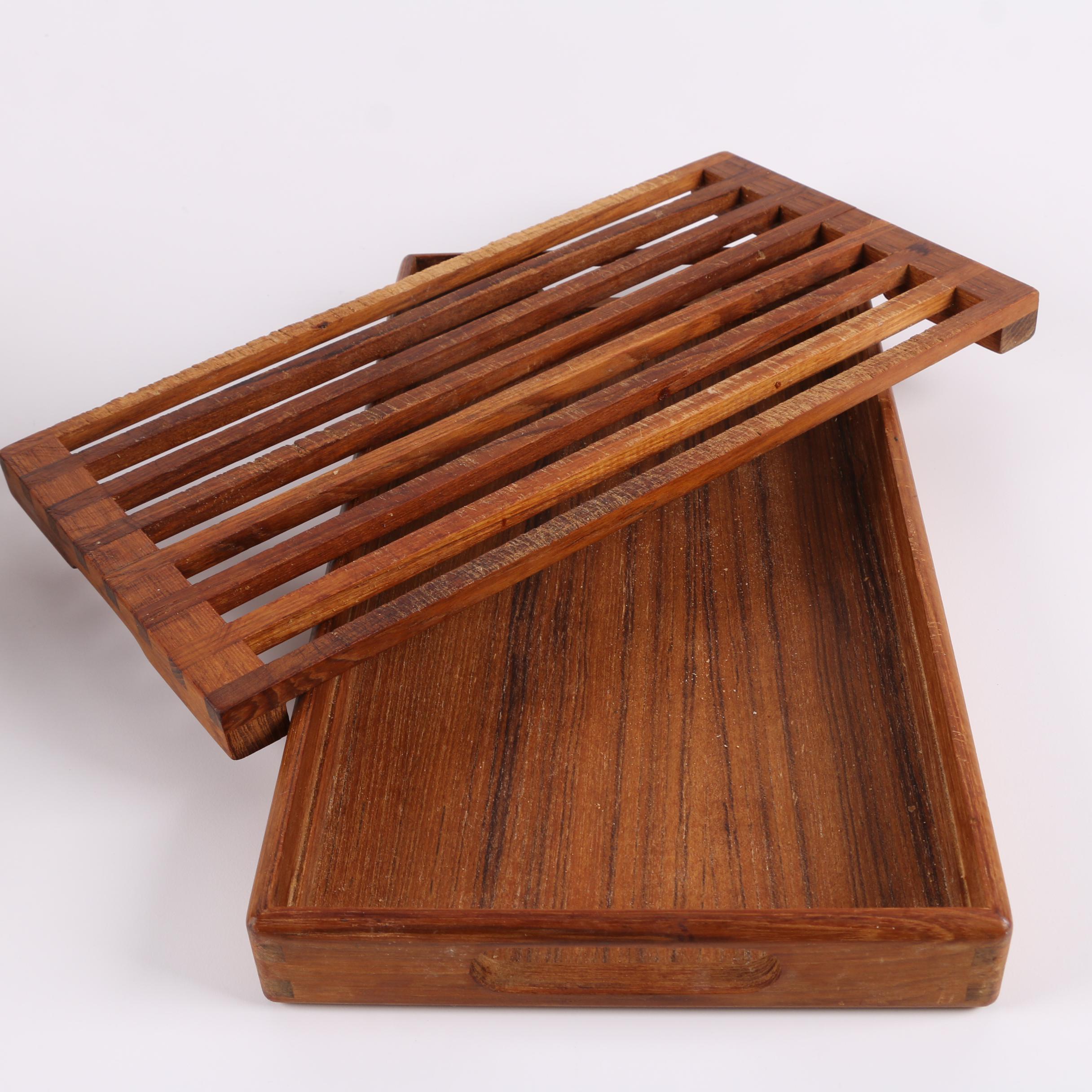 Kalmar Designs Crumb Catcher Bread Board and Woodbury's Woodenware Bowl