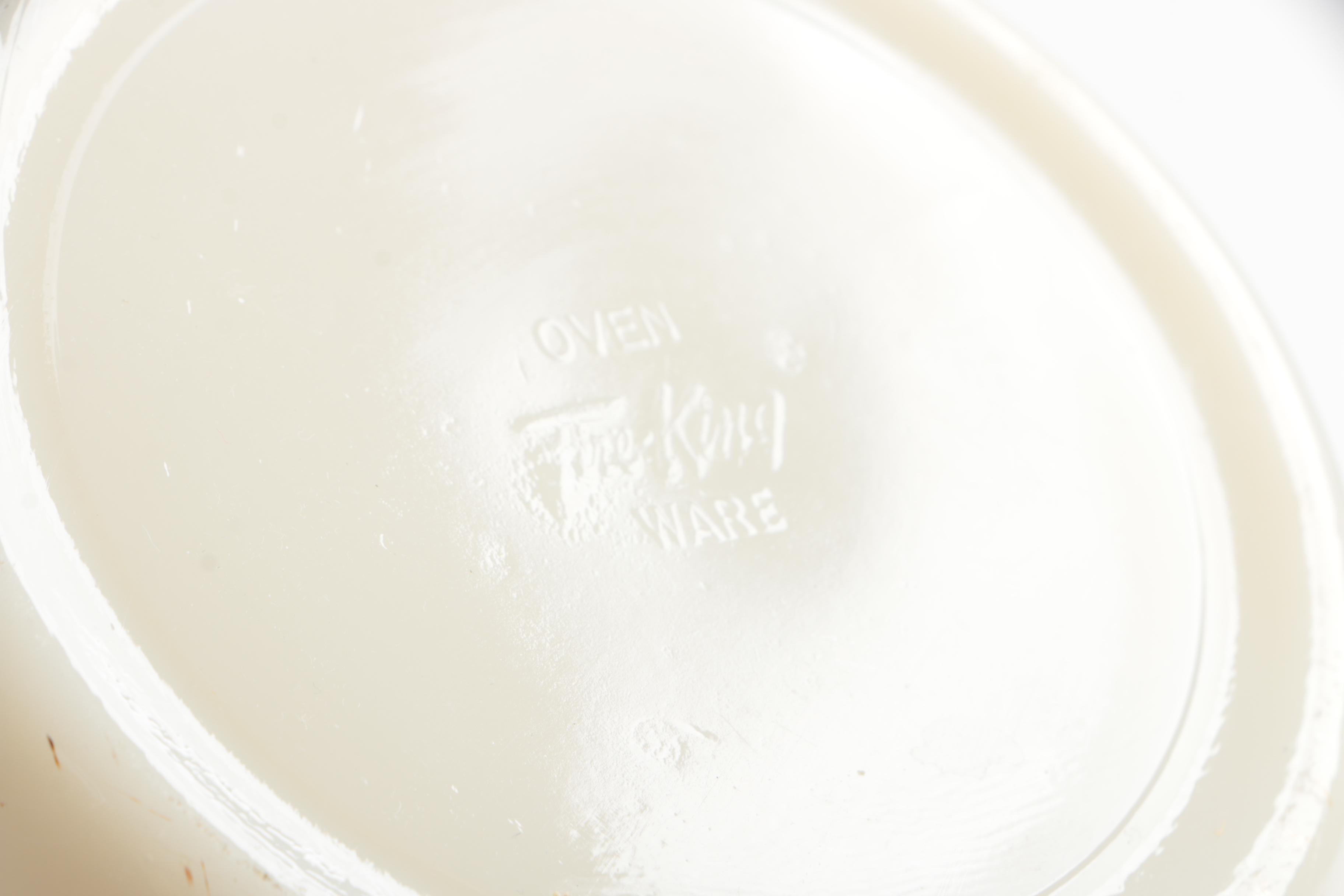 Vintage Anchor Hocking "Tulips on Ivory" Mixing Bowl