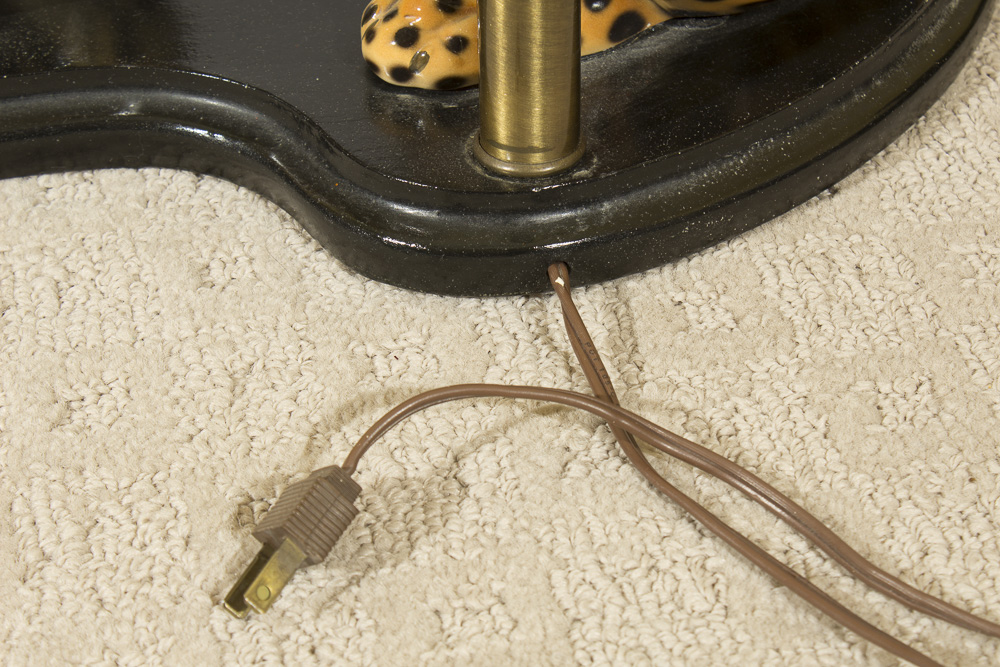 Figural Leopard Table Lamp