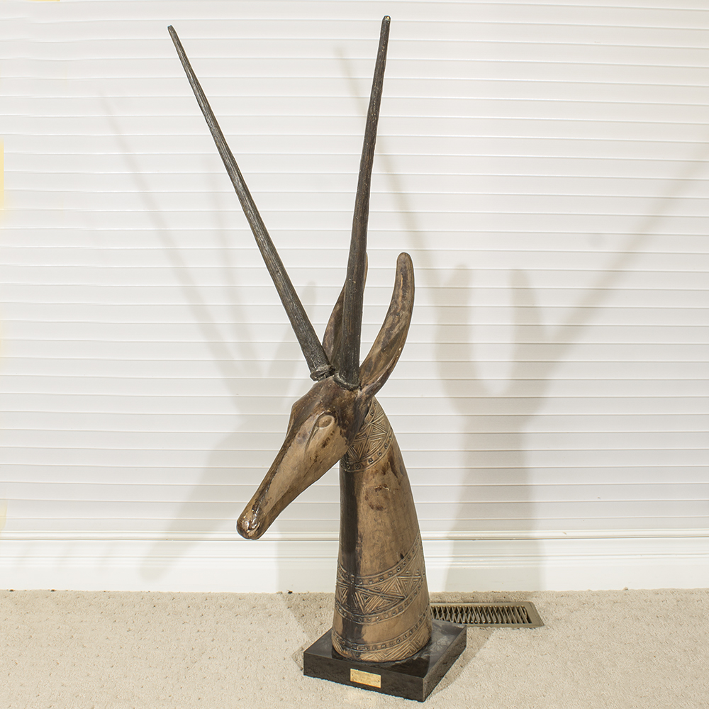 Mixed Media Antelope Sculpture