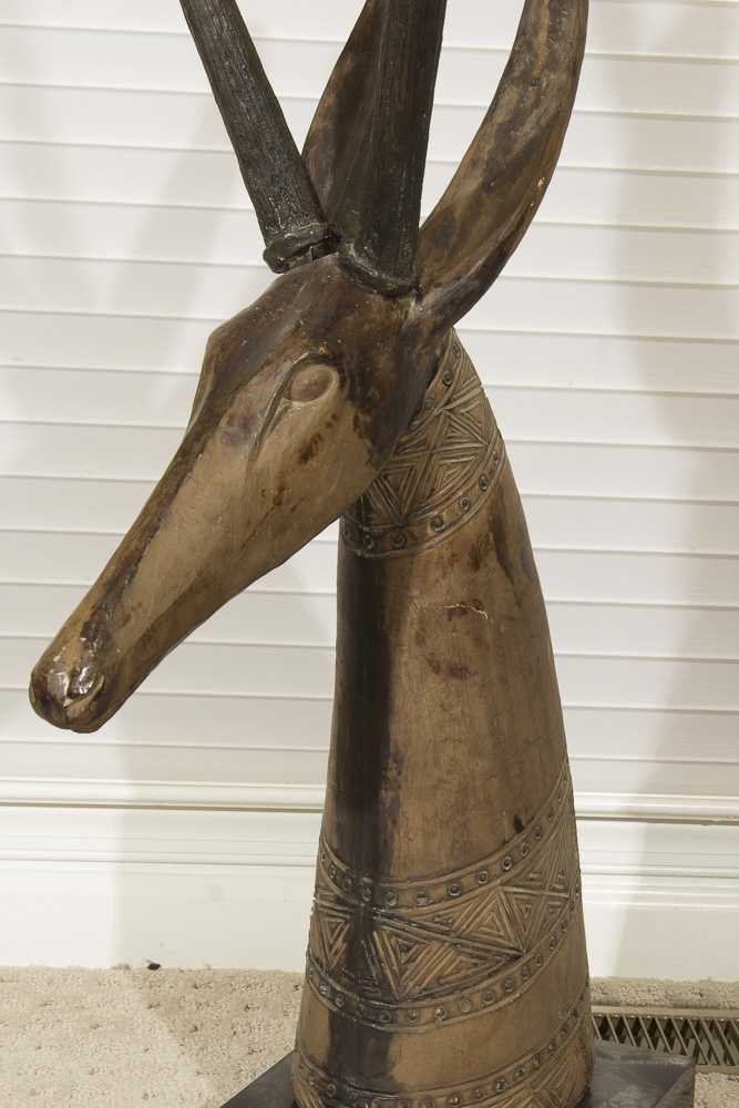 Mixed Media Antelope Sculpture