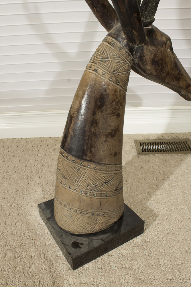 Mixed Media Antelope Sculpture