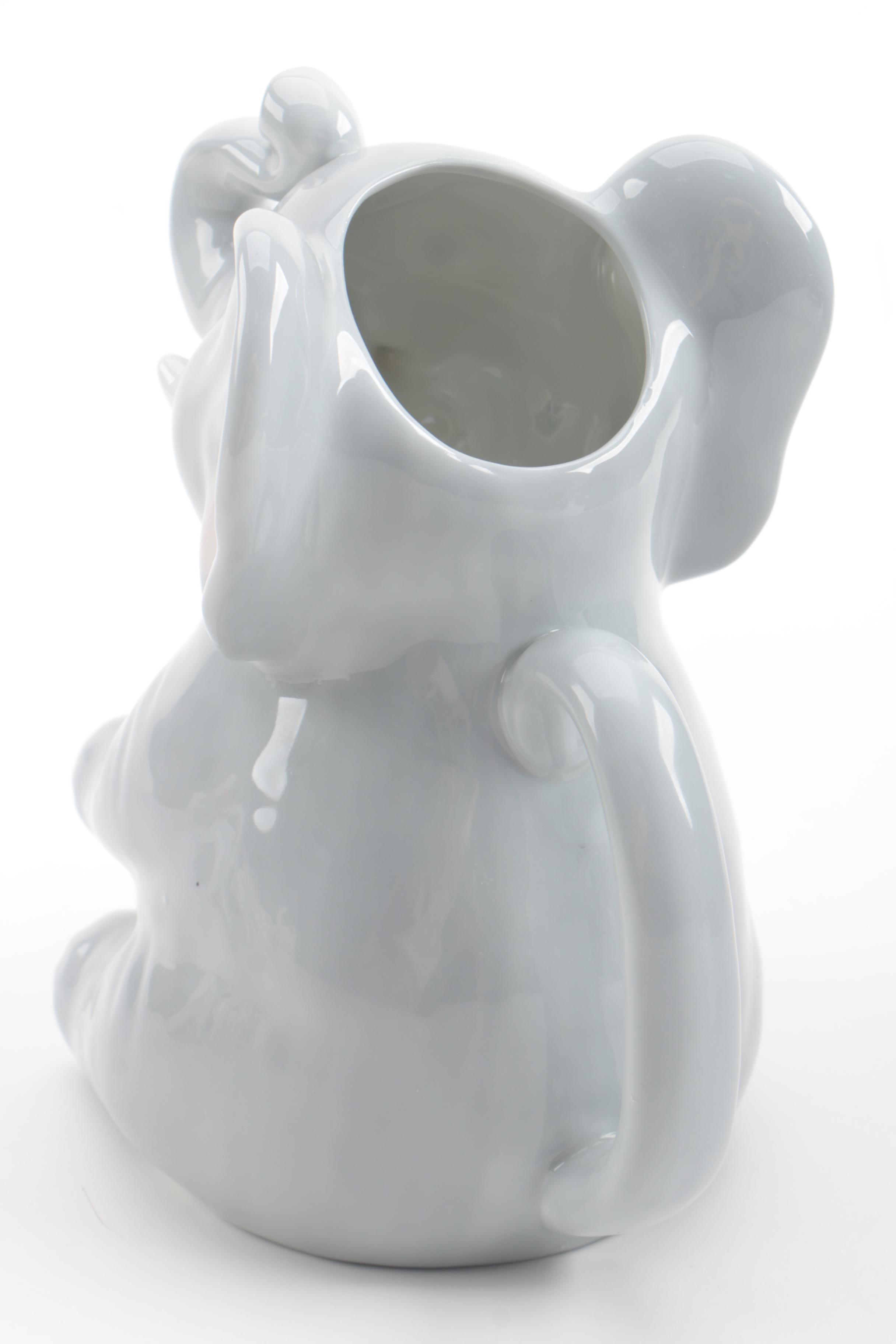 Porcelain and Ceramic Elephant Figurines Featuring Andrea by Sadek