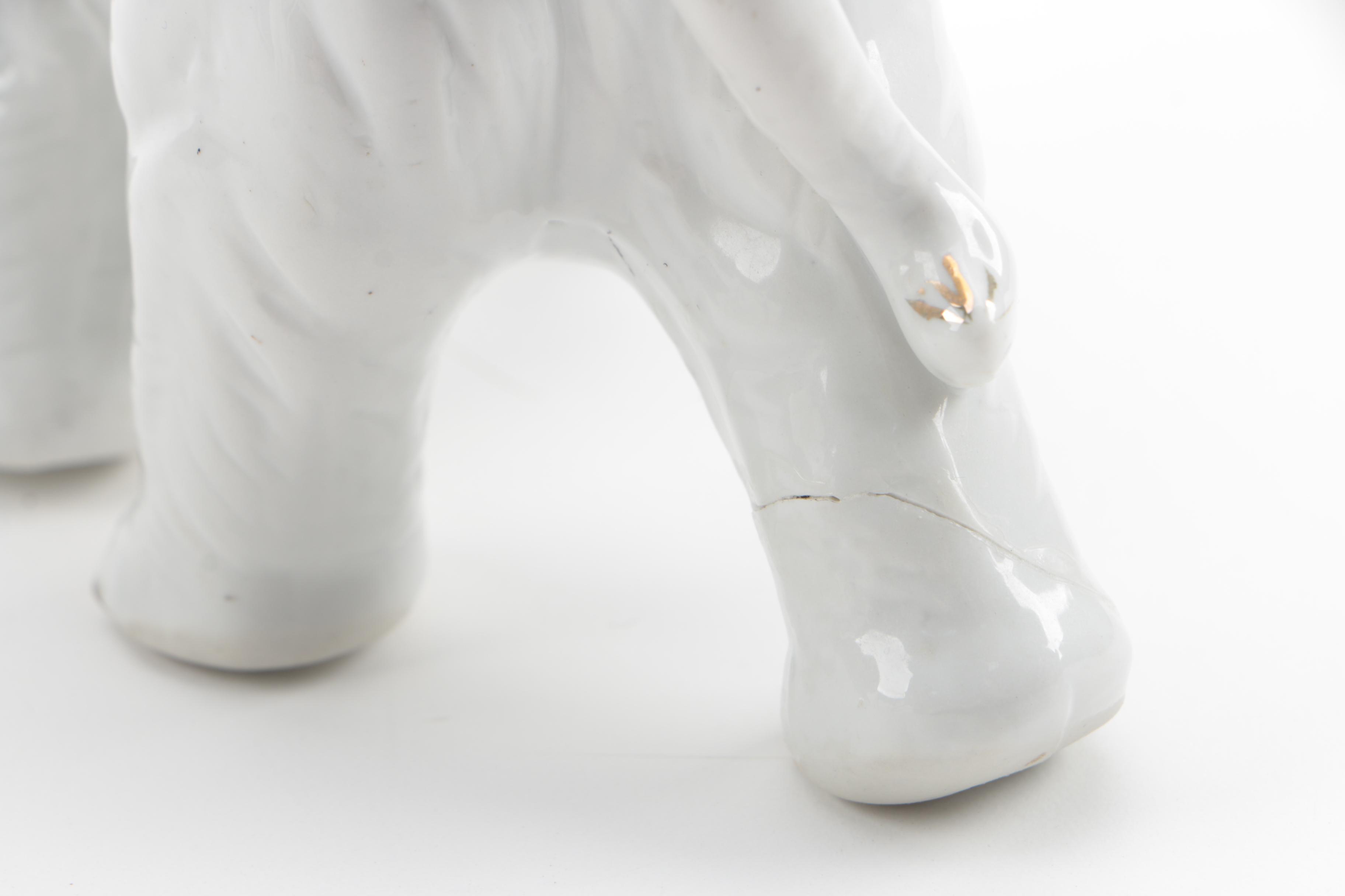 Porcelain and Ceramic Elephant Figurines Featuring Andrea by Sadek