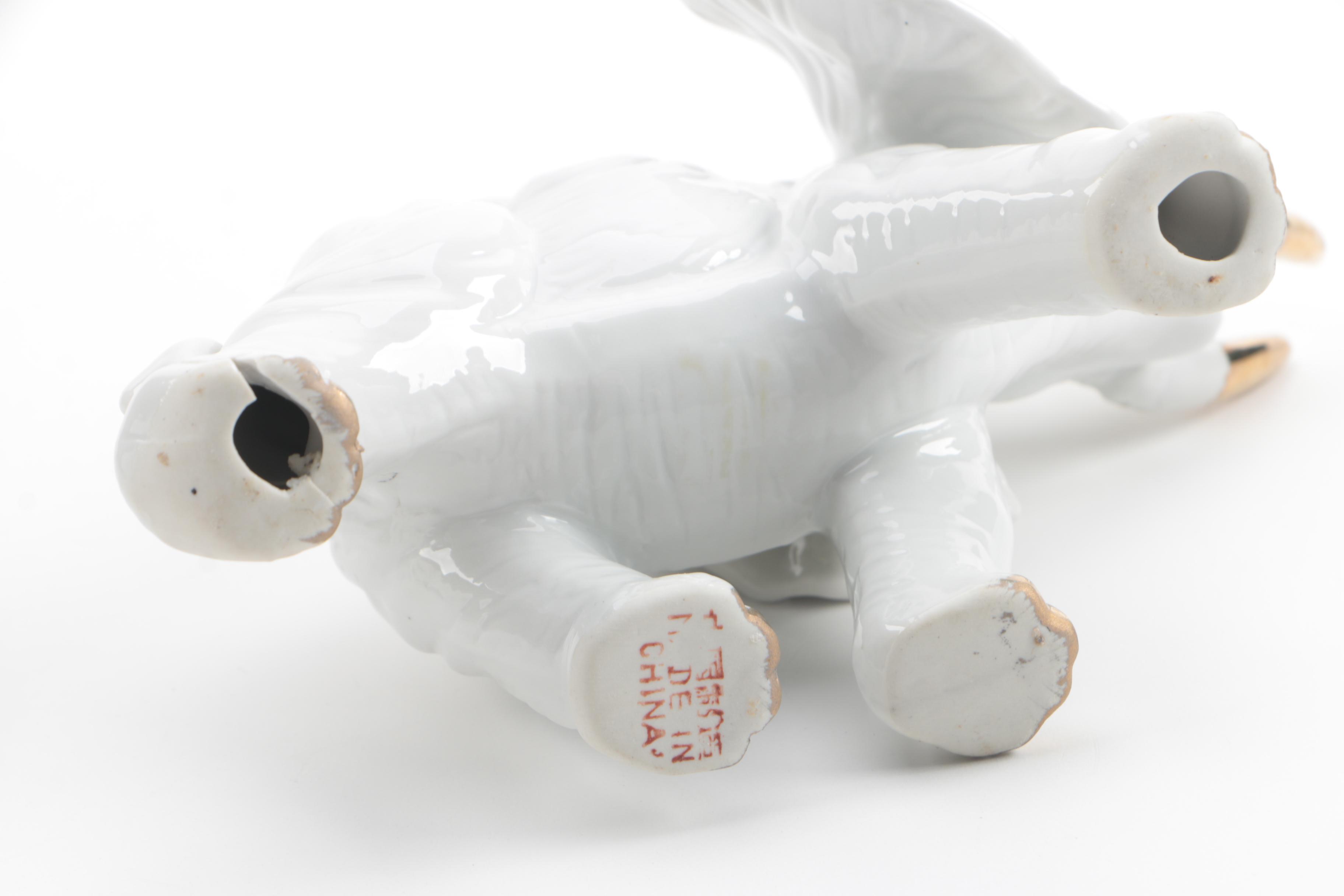 Porcelain and Ceramic Elephant Figurines Featuring Andrea by Sadek