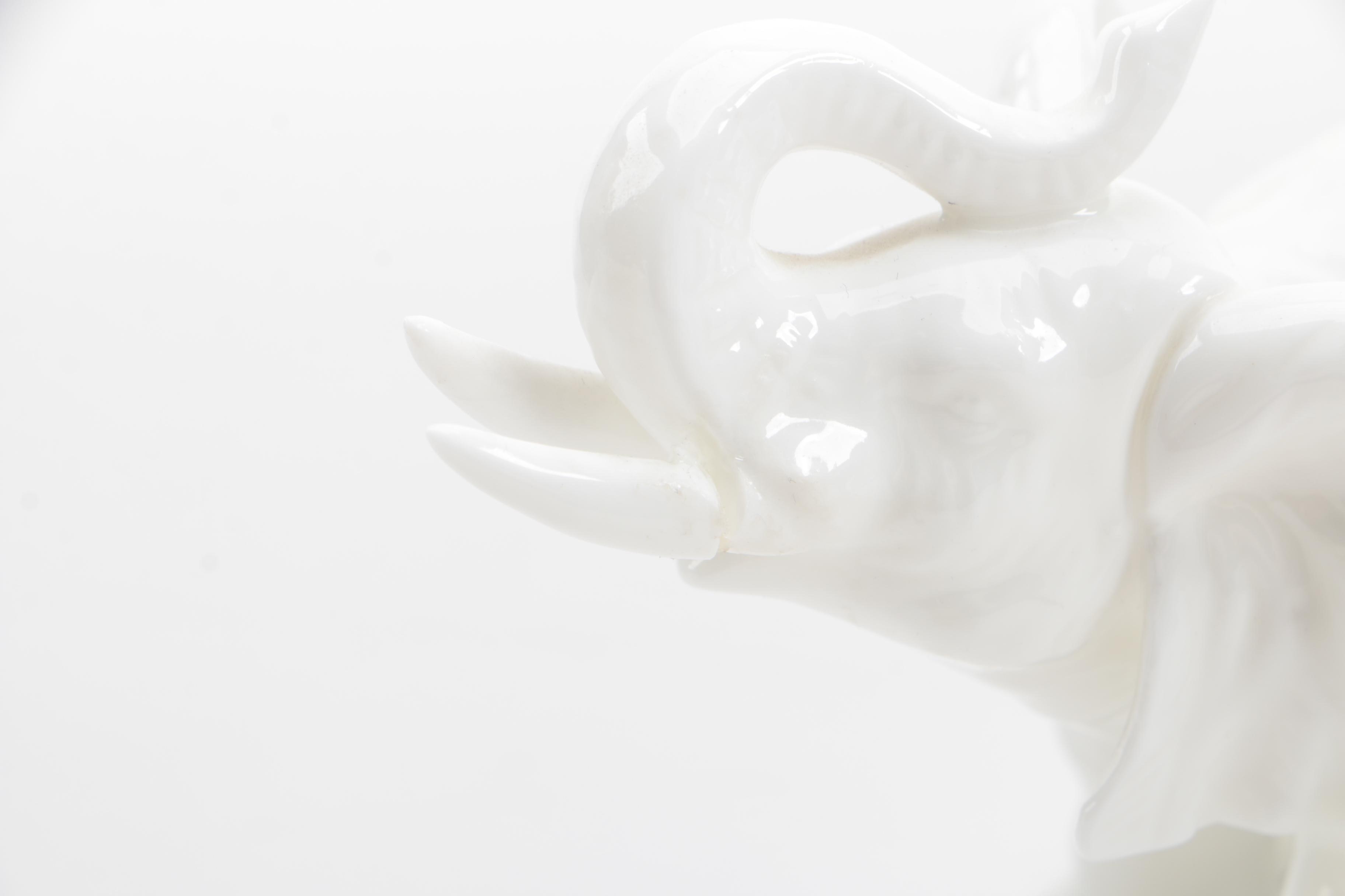 Porcelain and Ceramic Elephant Figurines Featuring Andrea by Sadek