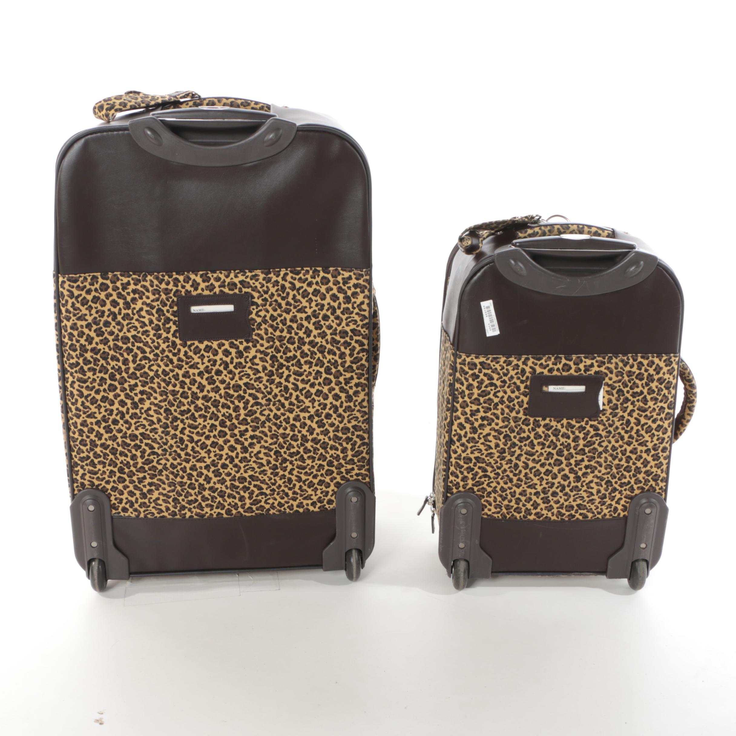 Liz Claiborne Leopard Print Luggage Set
