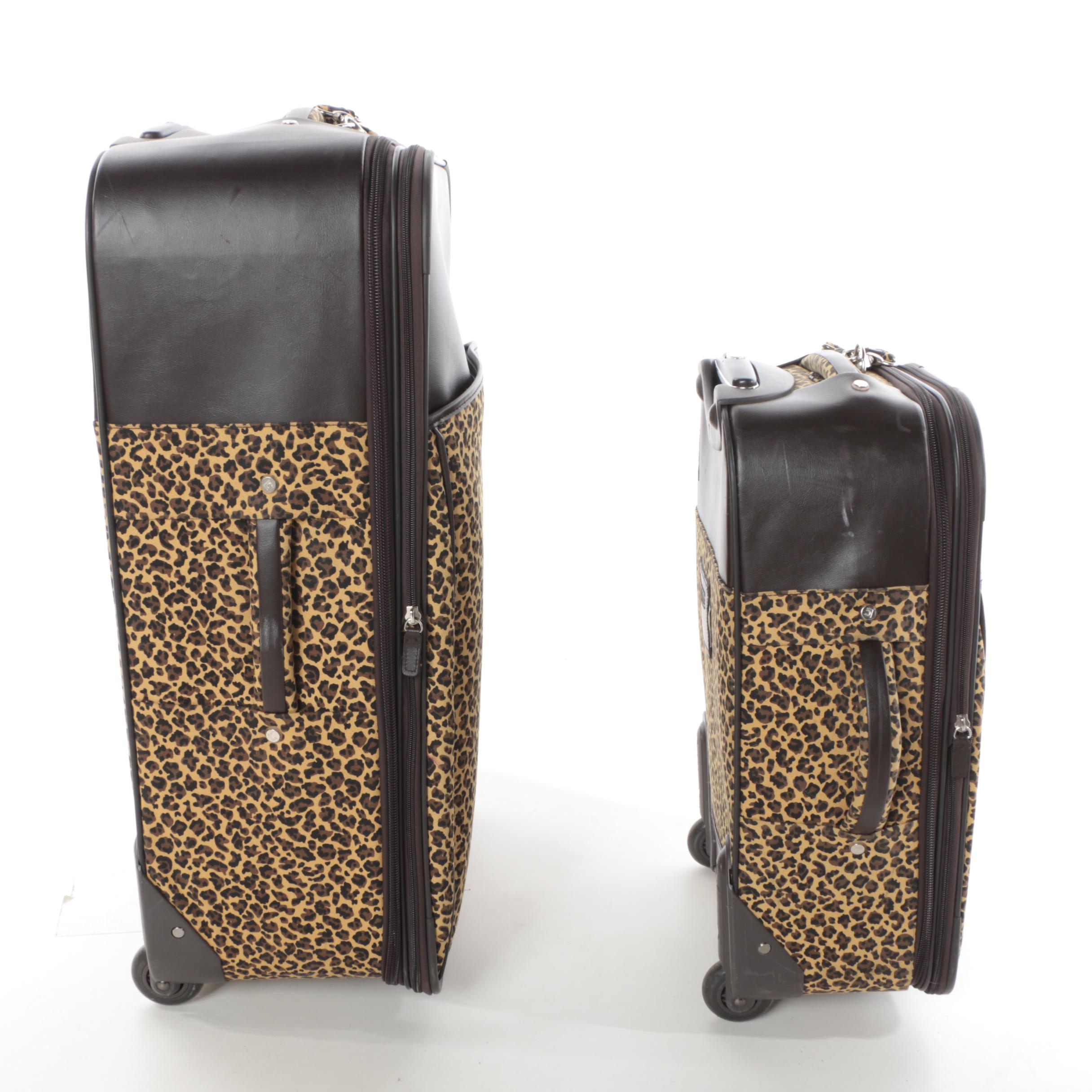 Liz Claiborne Leopard Print Luggage Set