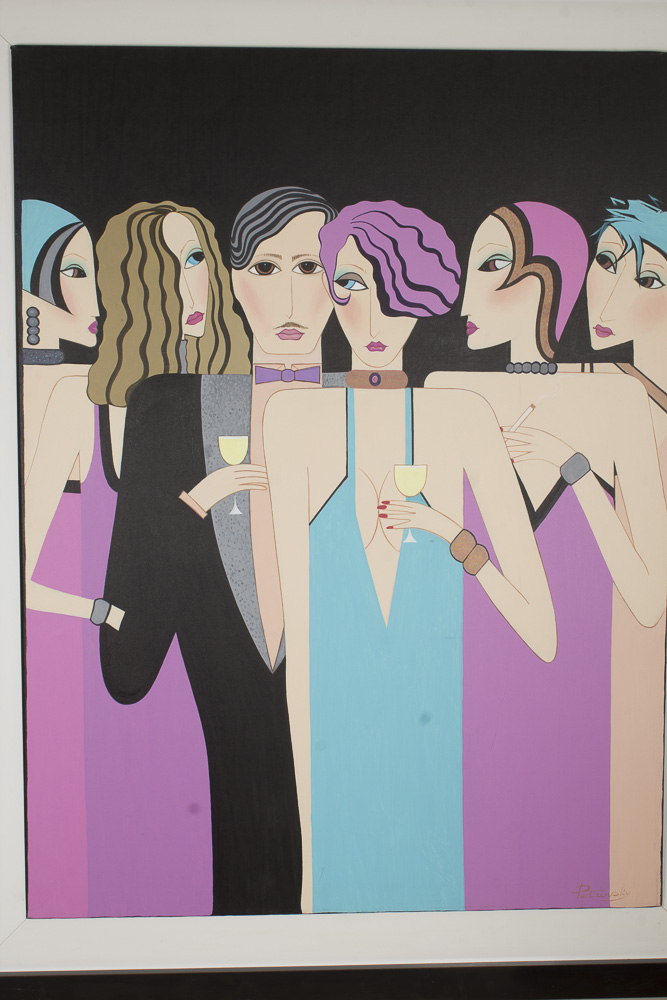 Petrovsky Acrylic Painting After Audrey Cole "Party People"