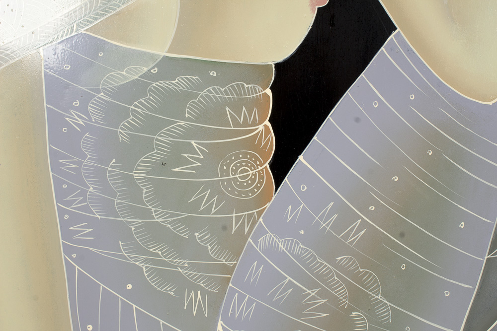 Acrylic Painting on Board After Jean Dunand