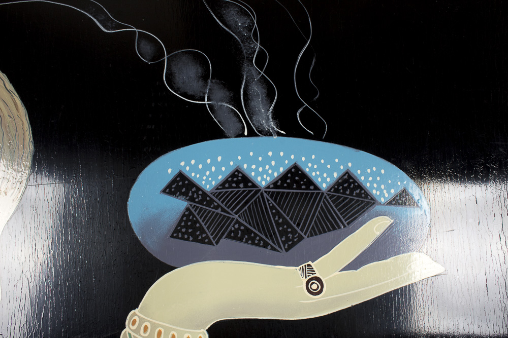 Acrylic Painting on Board After Jean Dunand