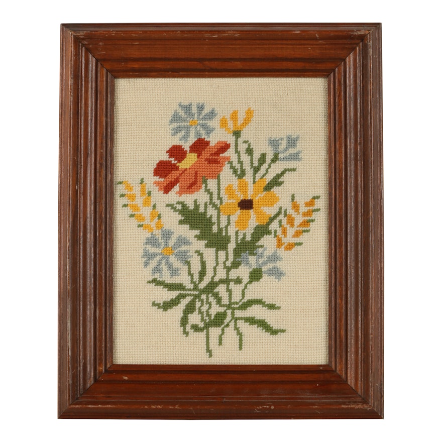 Floral Needlepoint Composition