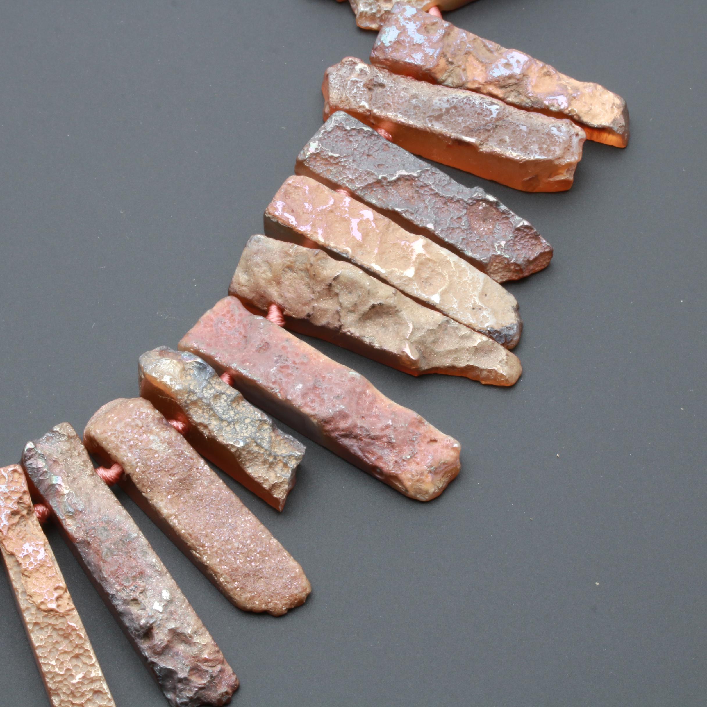 Sterling Silver Gemstone Necklaces Including Quartz, Citrine, and Agate