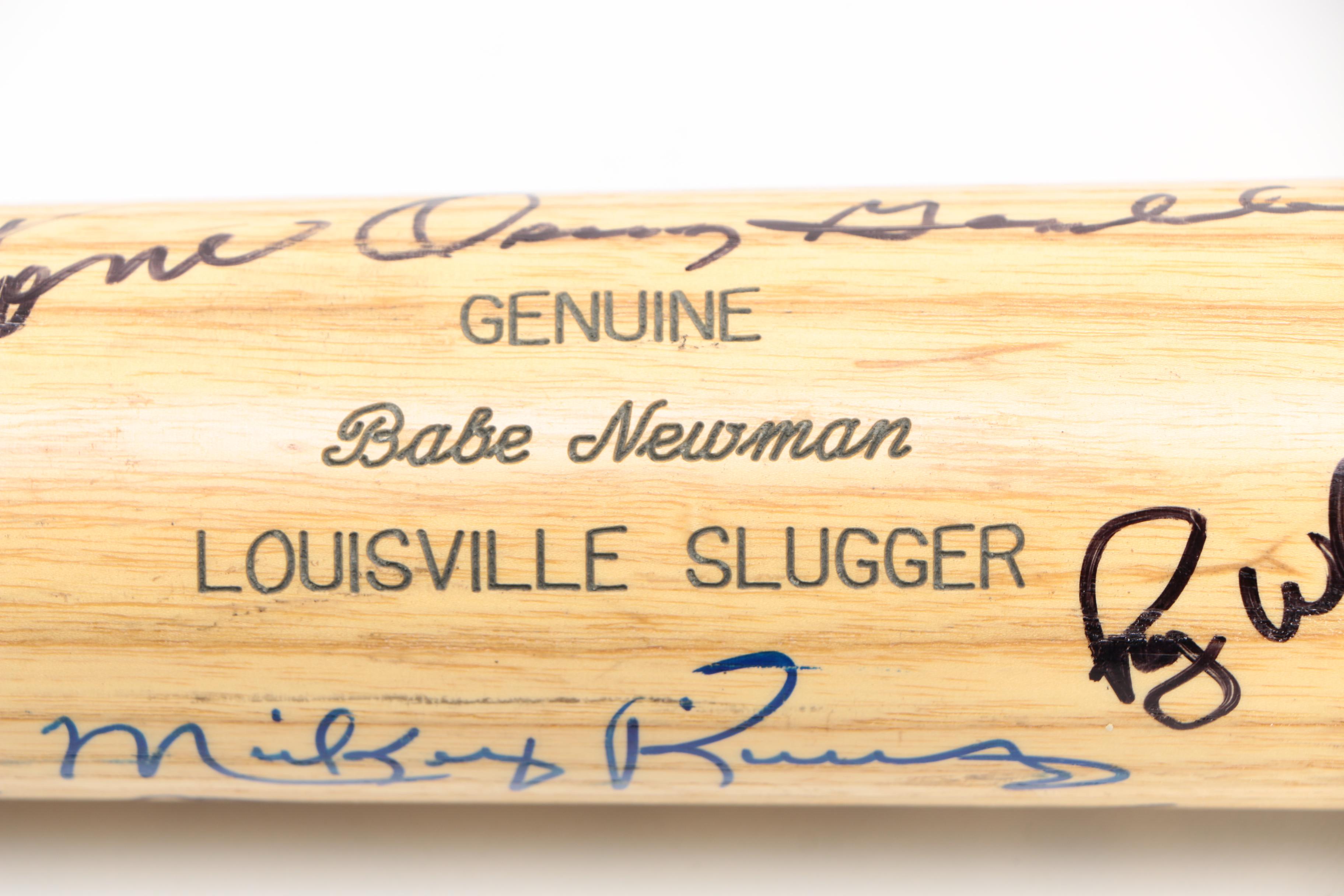 Autographed Louisville Slugger Baseball Bat Featuring Phil Linz