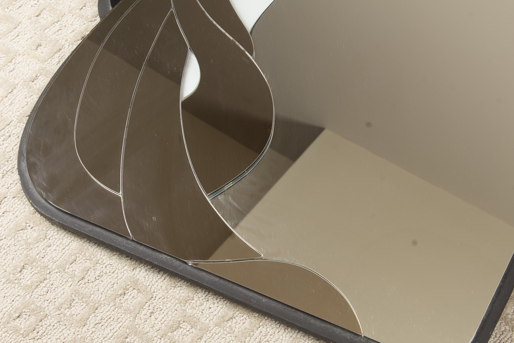 Contemporary Stylized Art Nouveau Figural Accented Wall Mirror