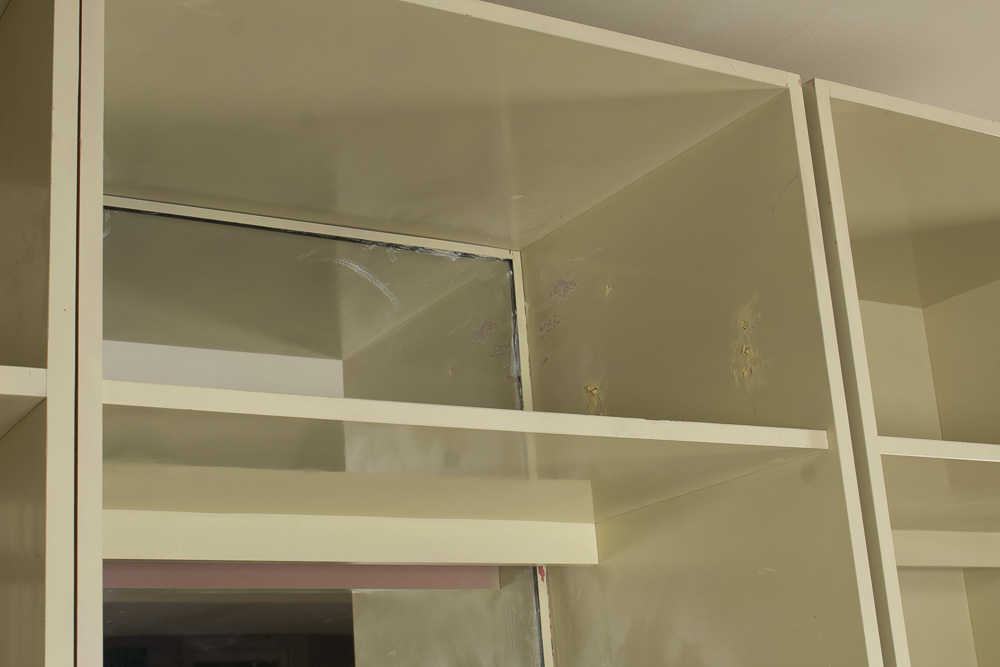 Vintage White Laminate Storage Cabinet