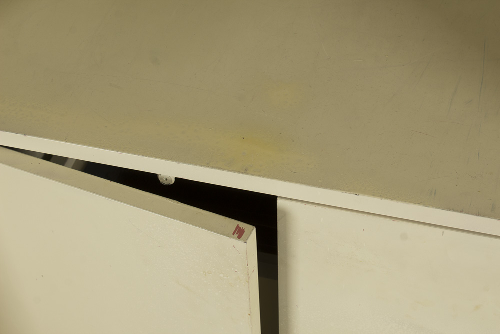 Vintage White Laminate Storage Cabinet