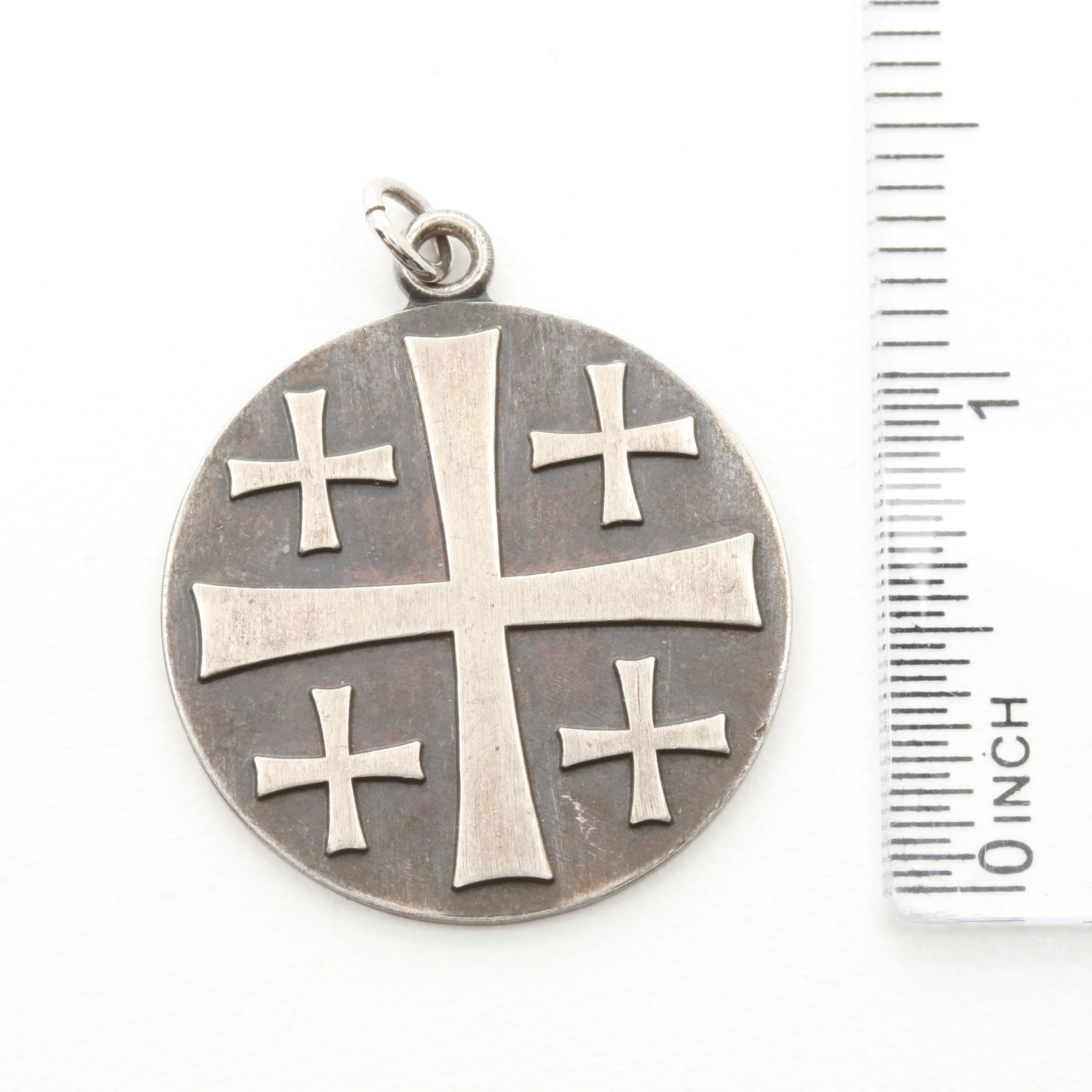 Assortment of Sterling Silver Pendants Including James Avery