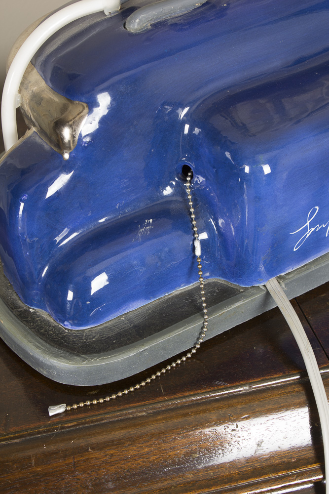 Signed Jerry Berta Ceramic and Neon "Babes Diner" Novelty Table Lamp