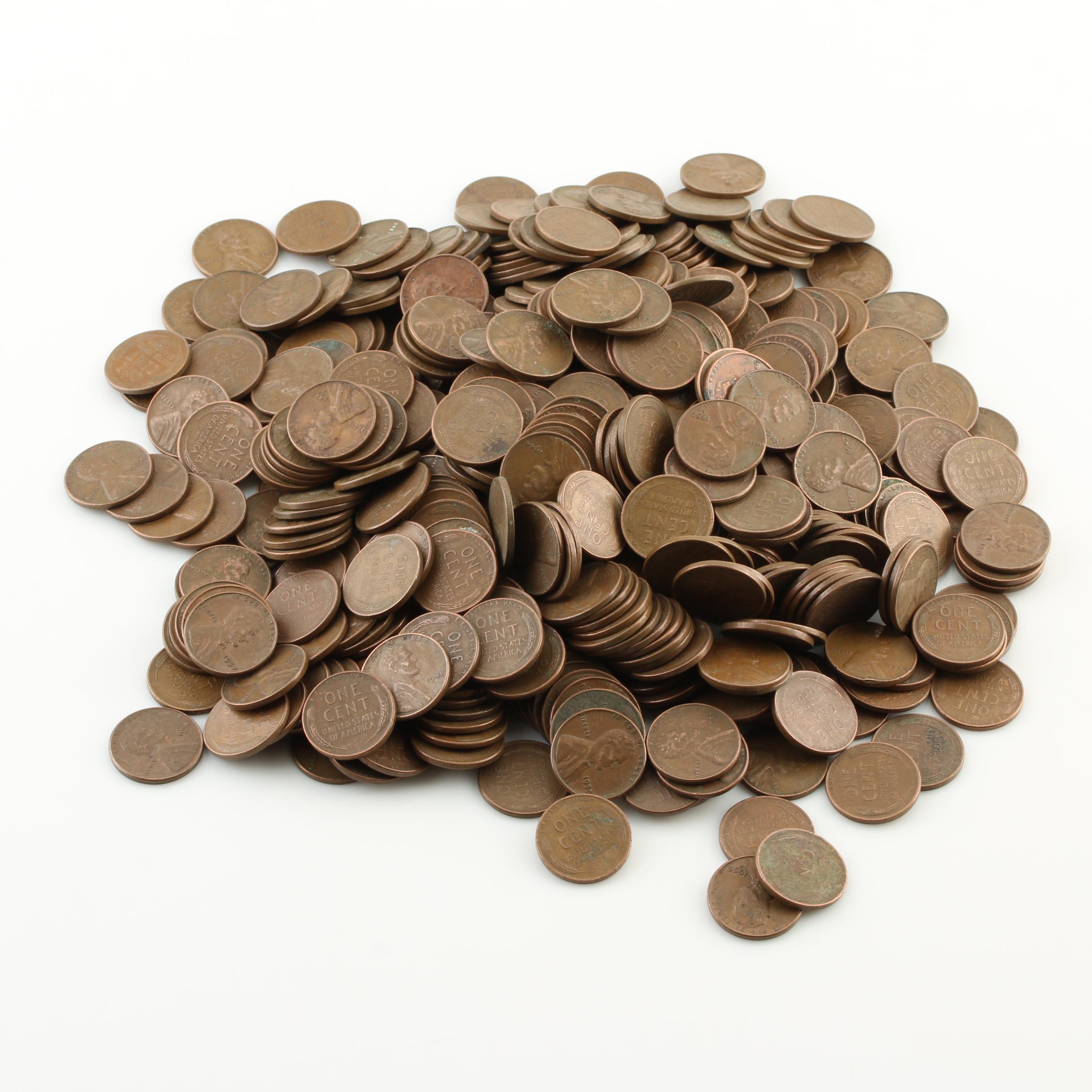 Approximately 500 Lincoln Wheat Cents