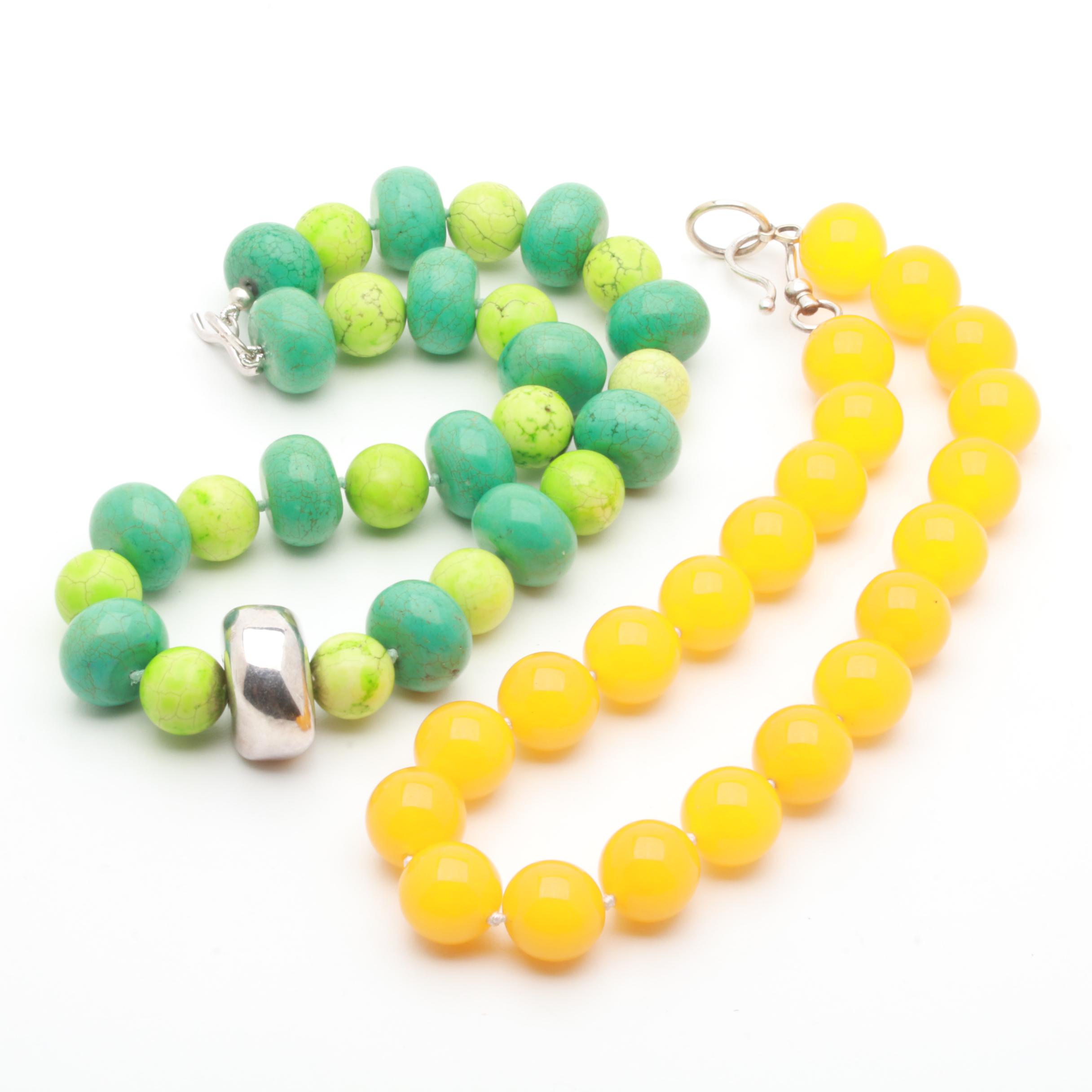 Gemstone Necklaces Including Citrine and Sterling Silver