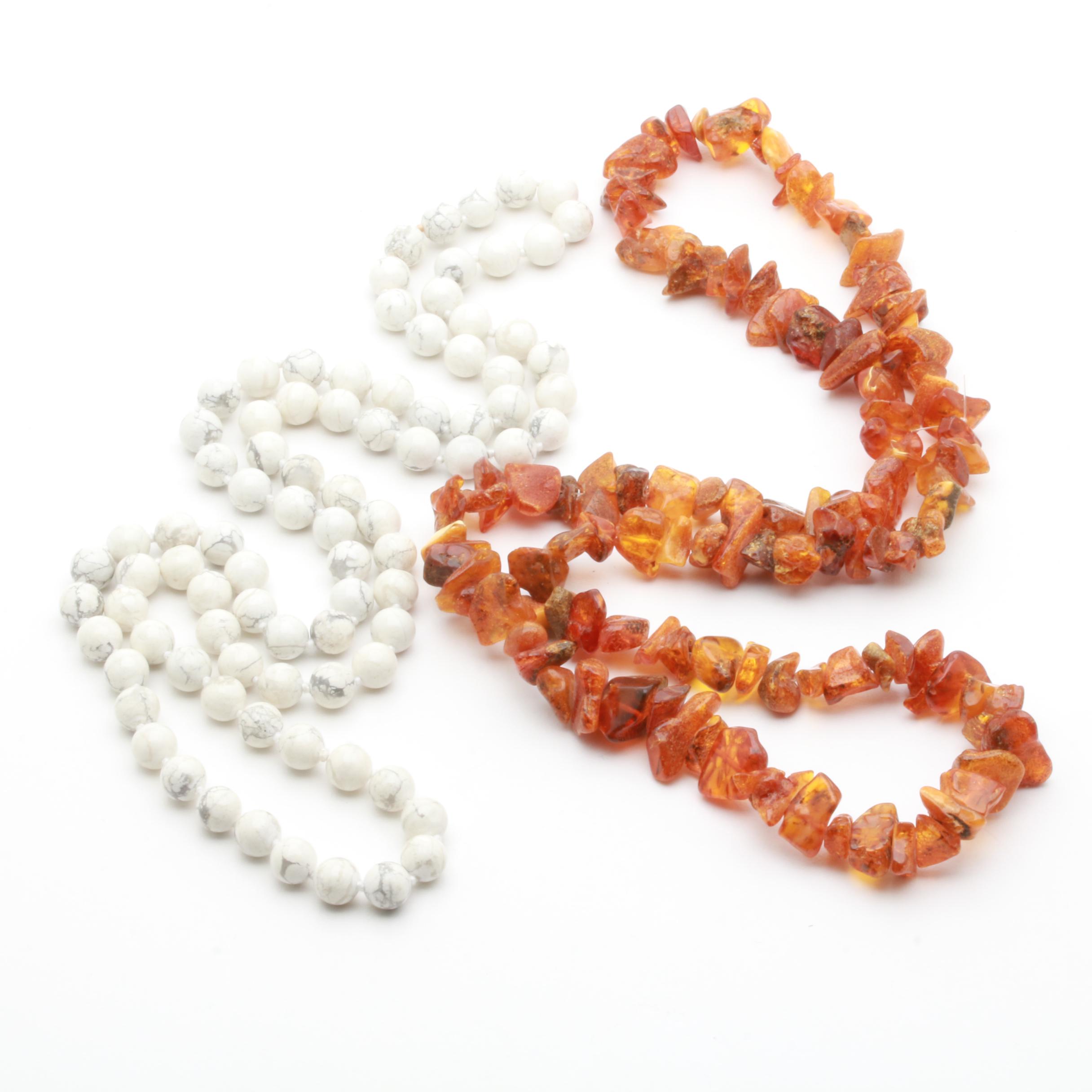 Gemstone Necklaces Including Citrine and Sterling Silver