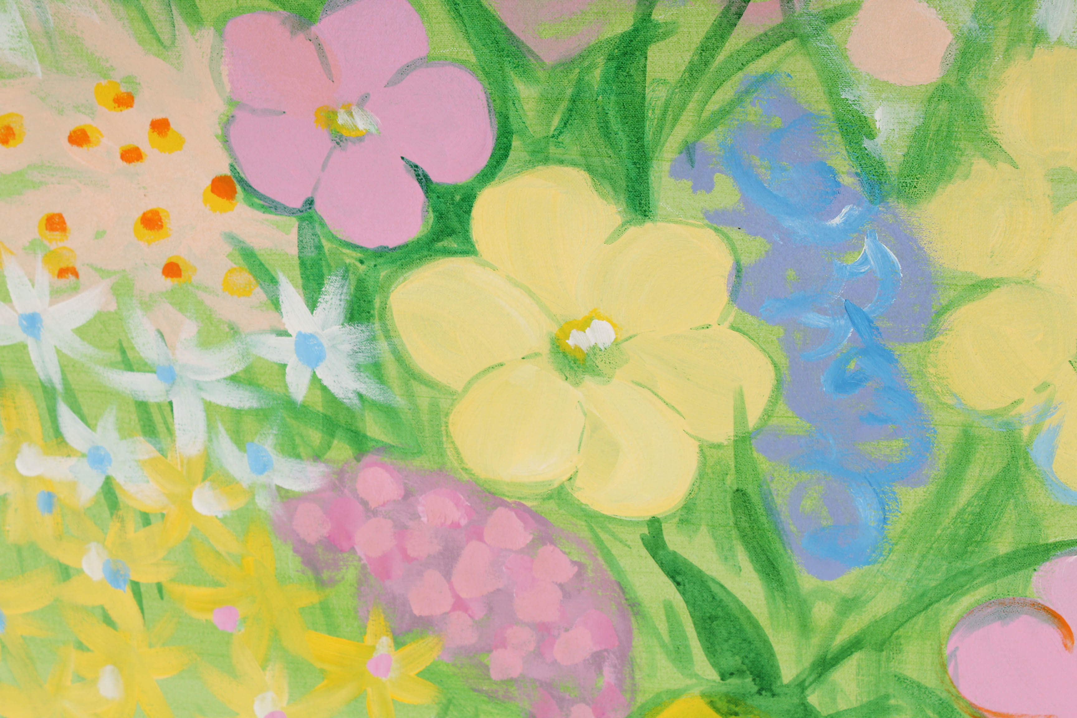 Oversize Nina Floral Acrylic Painting