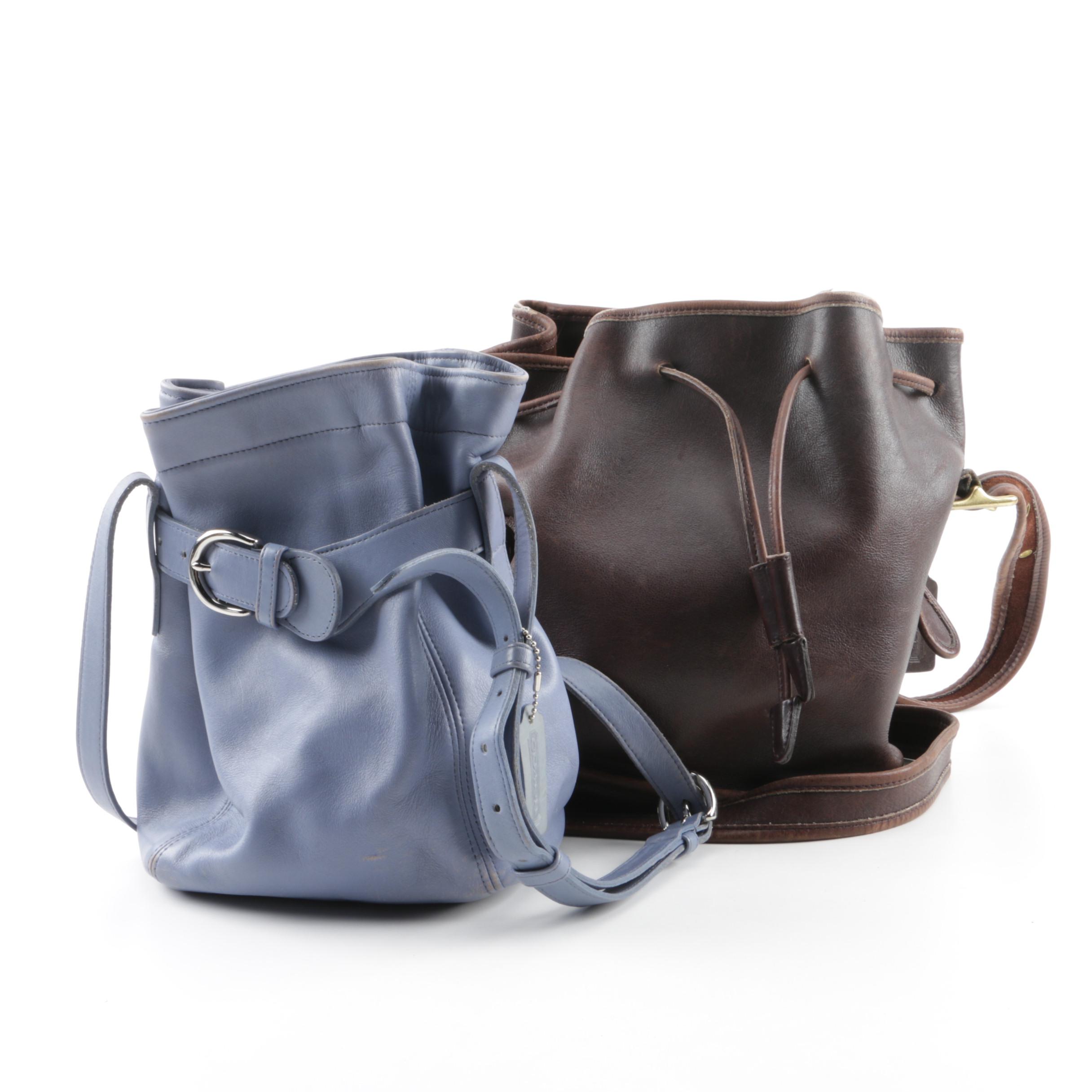 Vintage Coach Soho and Lula's Legacy Leather Bucket Bags