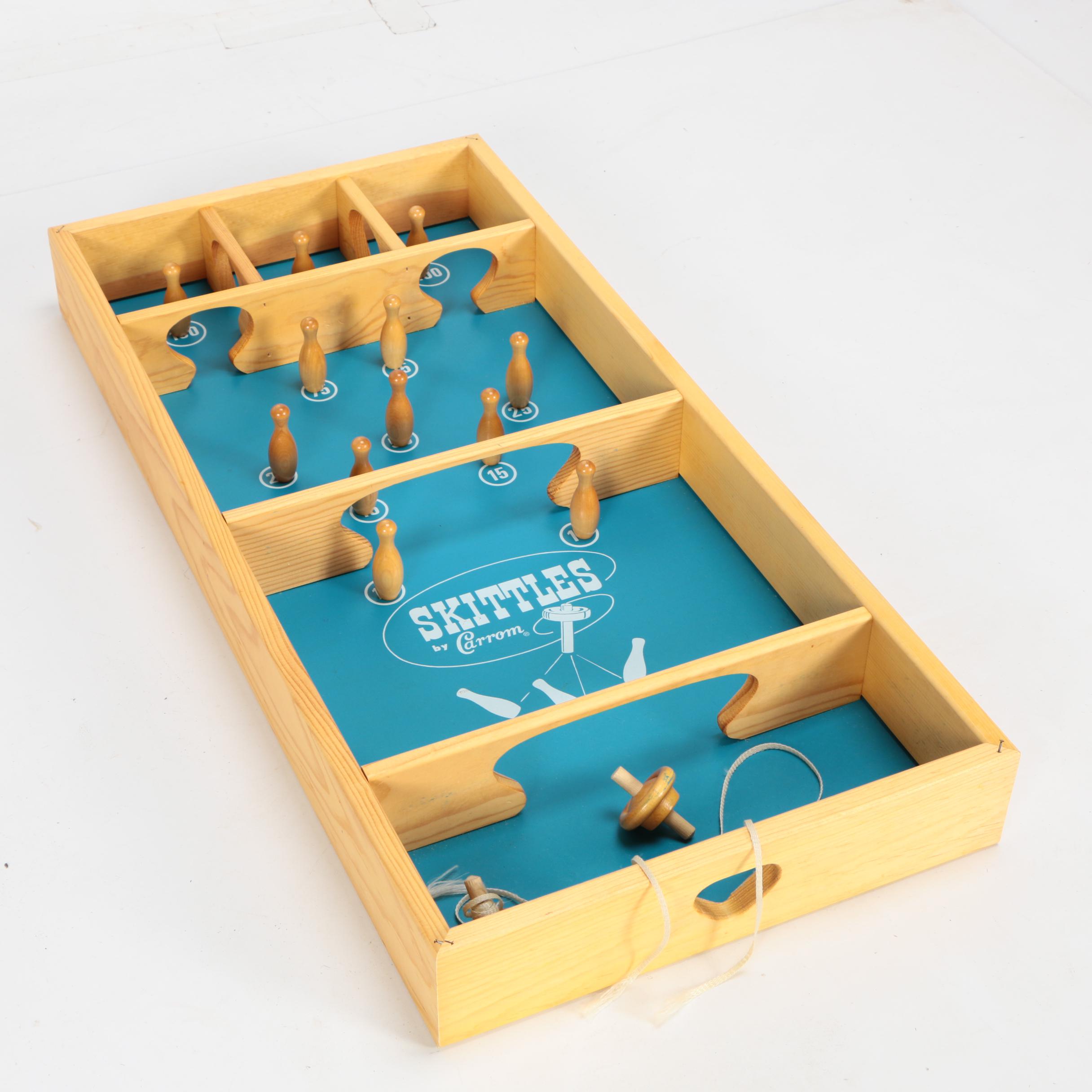 Carrom Skittles Wooden Game Set