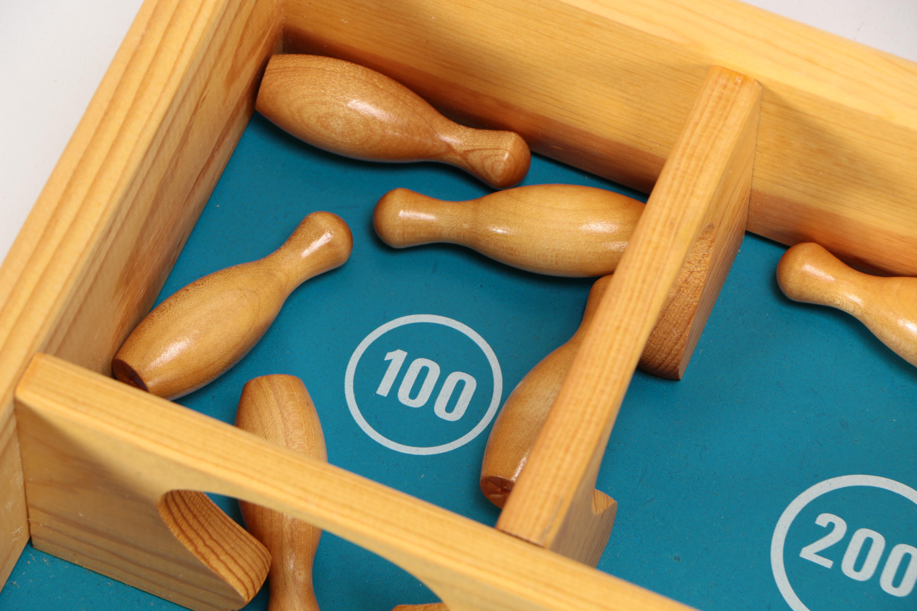 Carrom Skittles Wooden Game Set