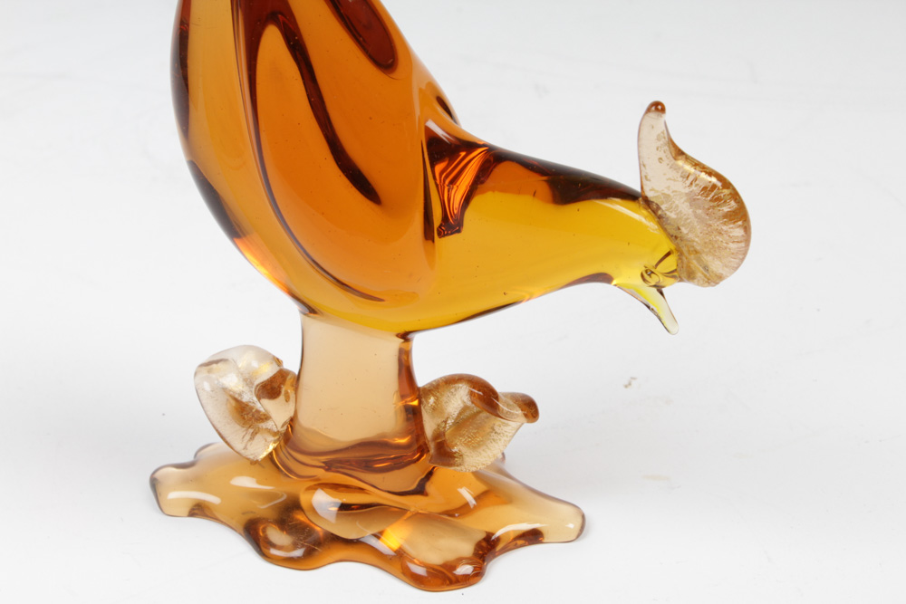 Vintage Italian Murano Glass Bird