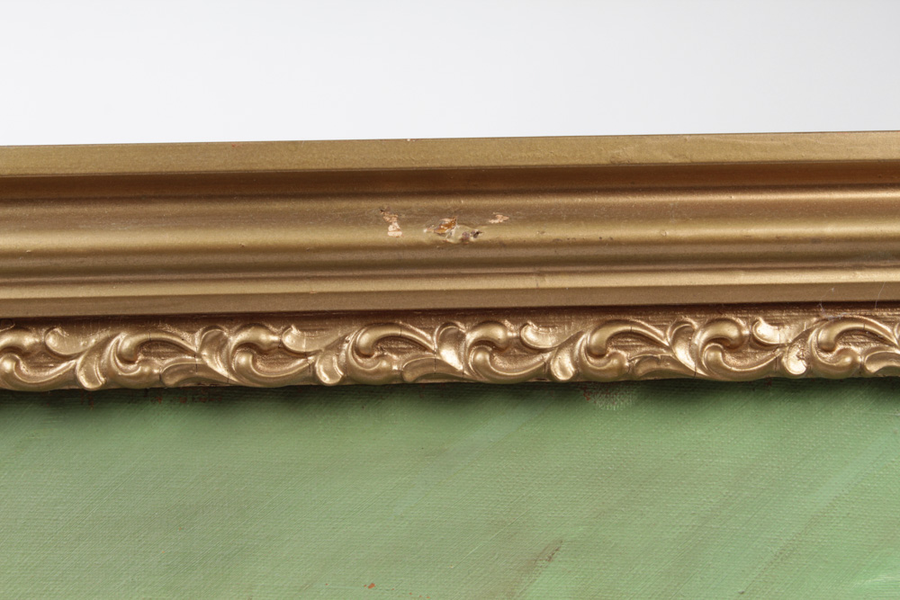 Vintage M. Jefferson Painting of a Dog