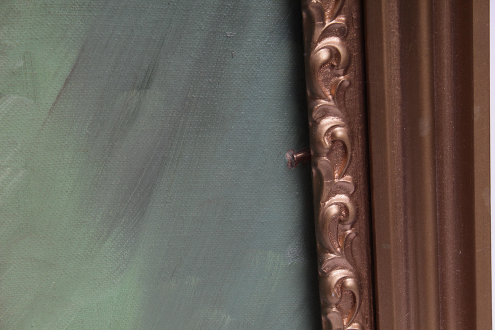 Vintage M. Jefferson Painting of a Dog